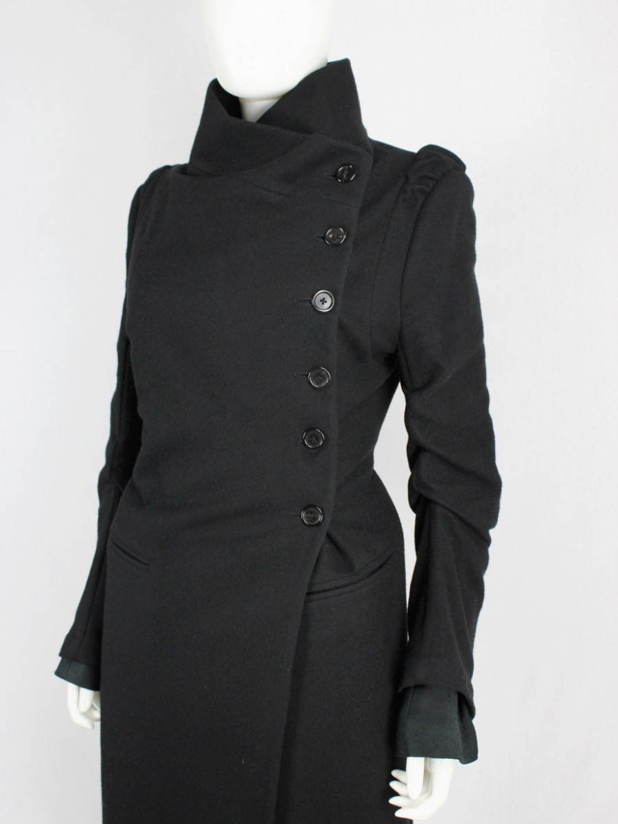Archive FW09 Black Cashmere Coat 38 - 2