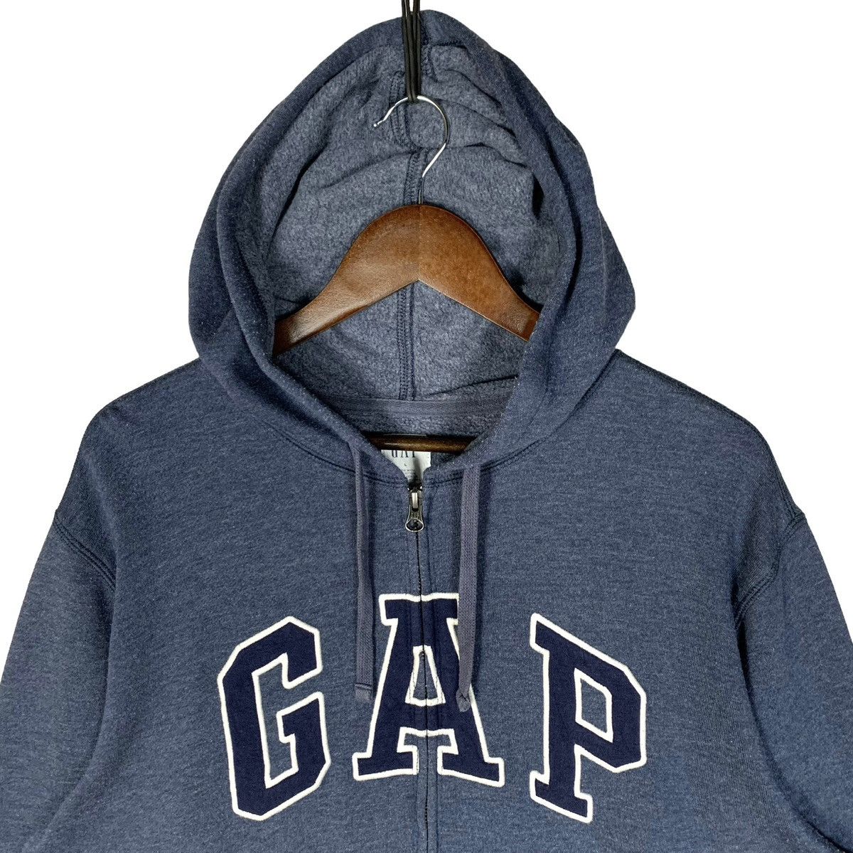 Vintage Gap Big Logo Zip Up Hoodie Size L - 2