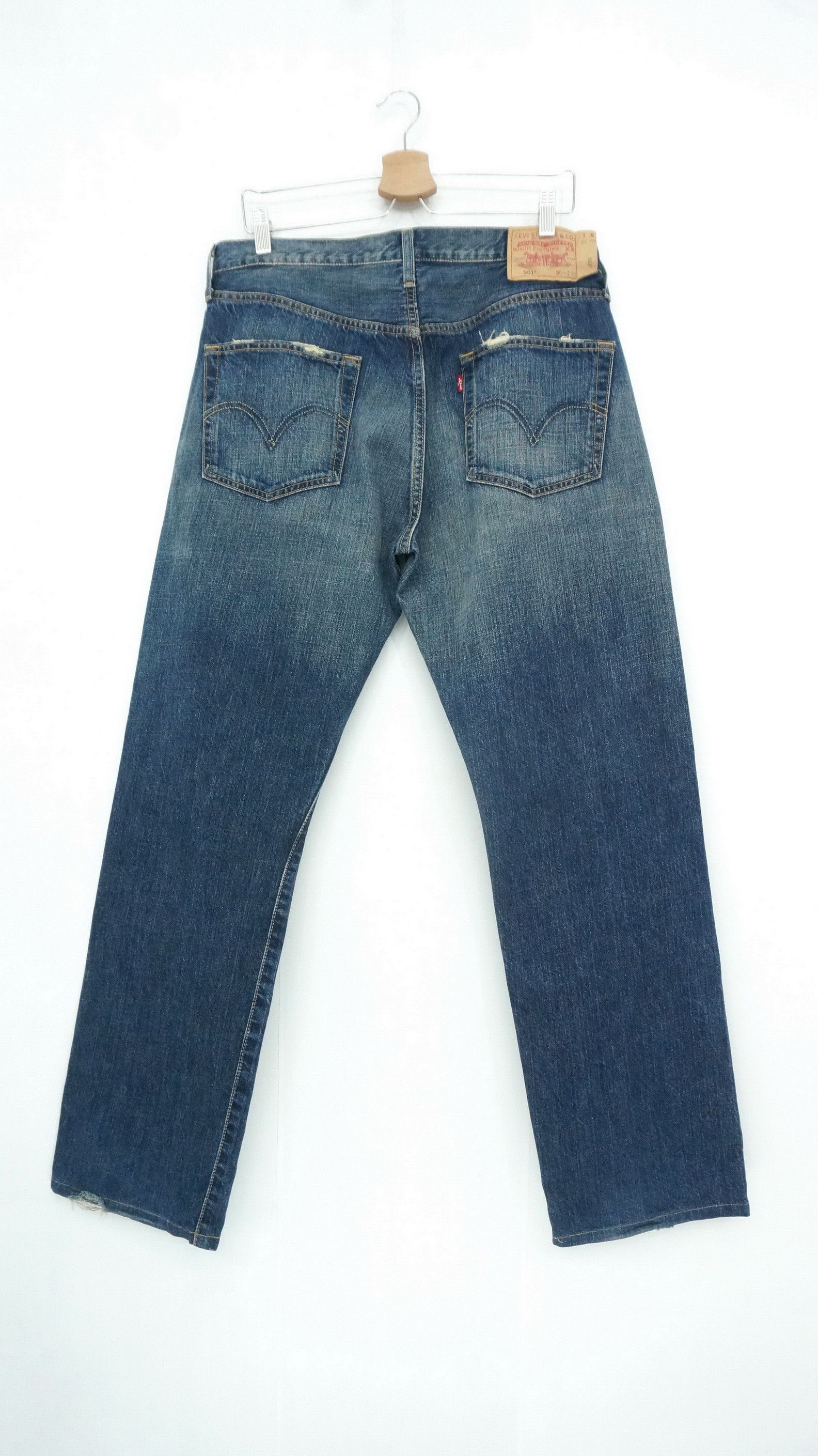 Levi's 501 90s Vintage Japan Distressed Jeans LF15 - 2