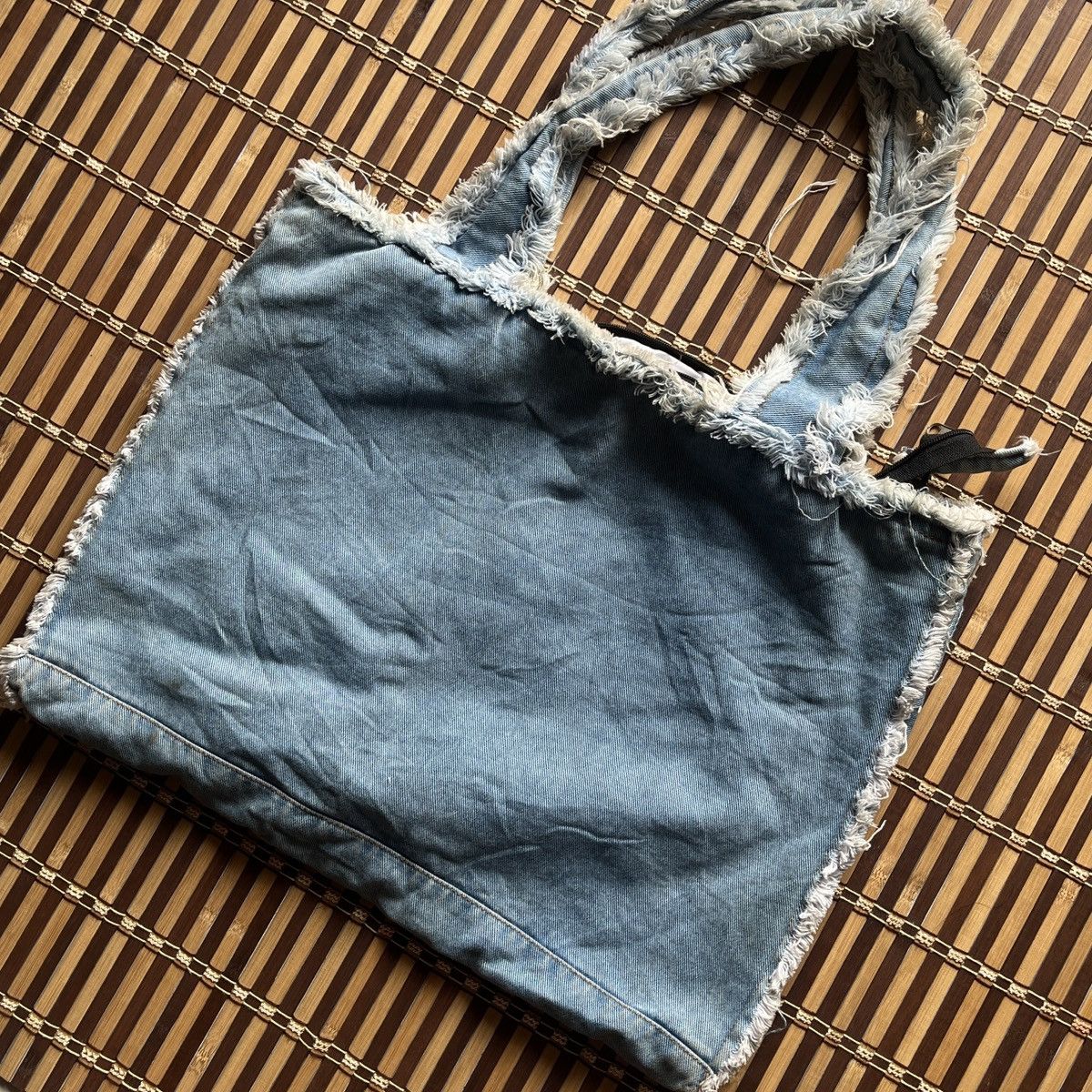 Distressed Denim - Rare! Denim Blue Custom 'Birkin' Tote Bag - 15