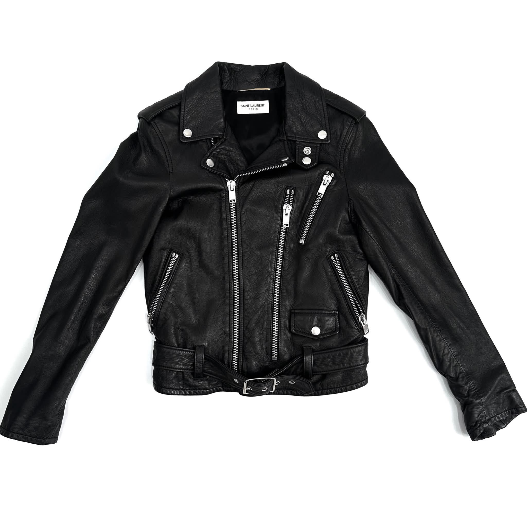 HEDI SLIMANE X SAINT LAURENT BLOOD LUSTER BIKER LEATHER JACKET F36 - 8