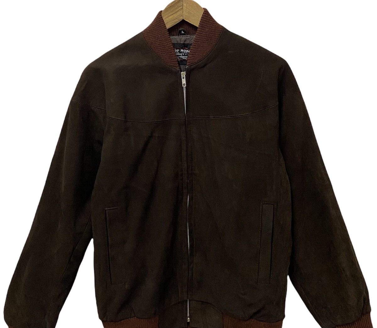 Vintage - 🇯🇵Top Mode Made in Japan Suede Leather Bikers Jacket - 4