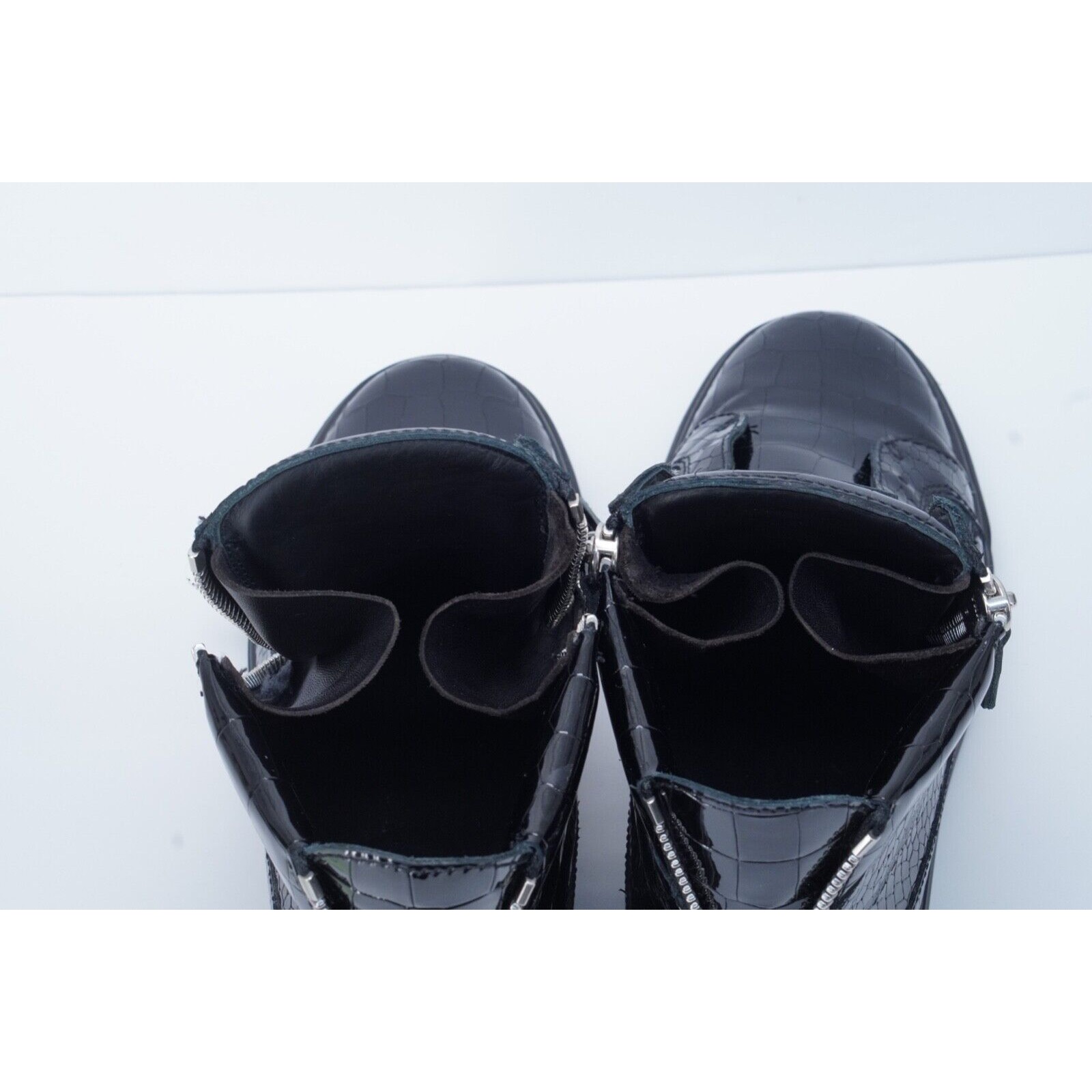 Giuseppe Zanotti Sneaker Black Crocodile Leather Double Zip - 14