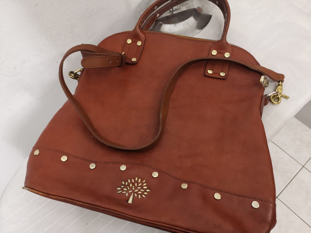 Vintage Mulberry Leather Handle Bag - 17