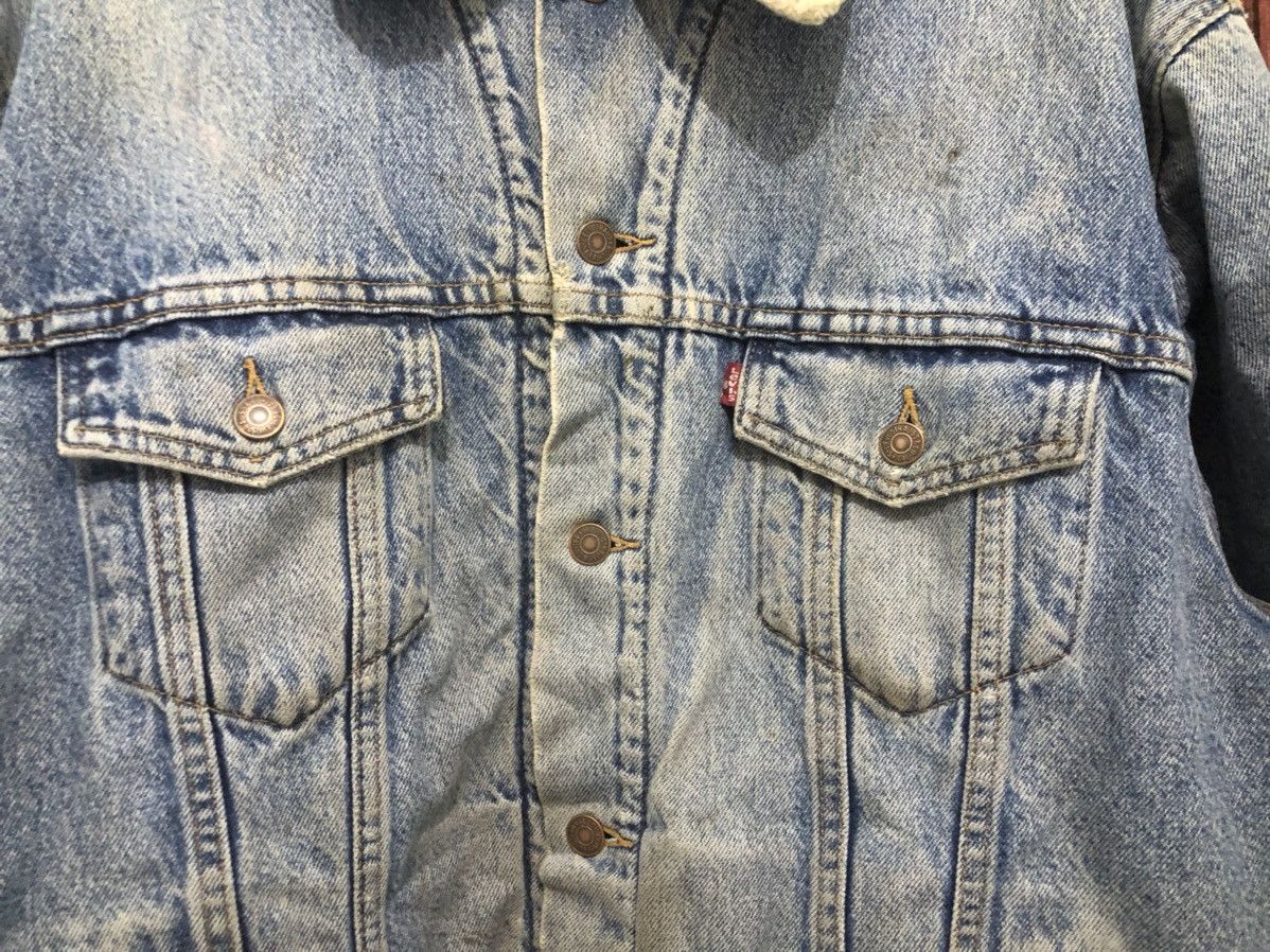 Vintage ❗️Levi’s Relaxed Trucker Distressed Jacket Sherpa - 6