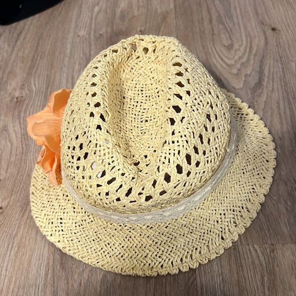 Forever 21 - Forever21 Straw Wicker Flower Trim Fedora Hat - 4