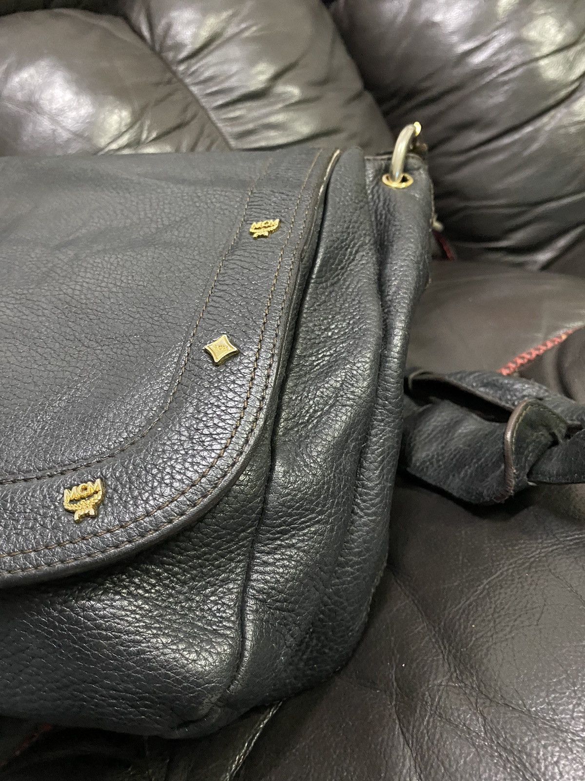 Authentic MCM Leather Shoulder Bag - 17