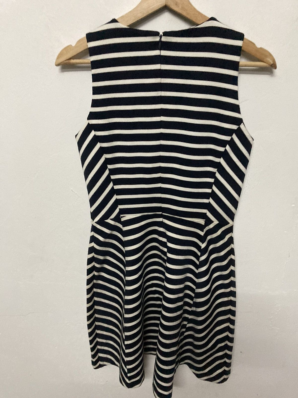 Michael Kors Sleeveless Striped Front Zip A Line Women Dress - 5