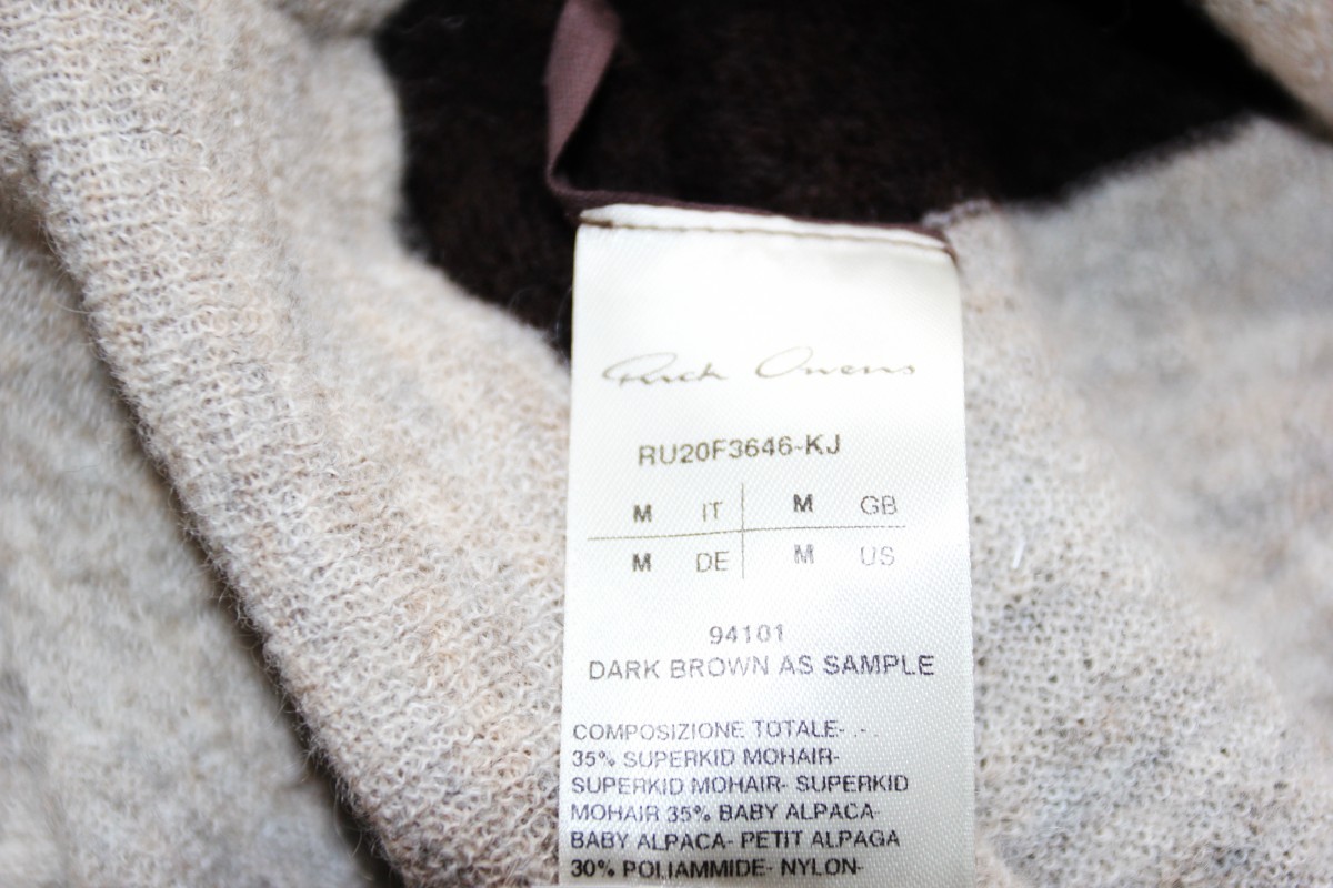 BNWT AW20 RICK OWENS "PERFORMA" BIKER LEVEL SWEATER M - 11