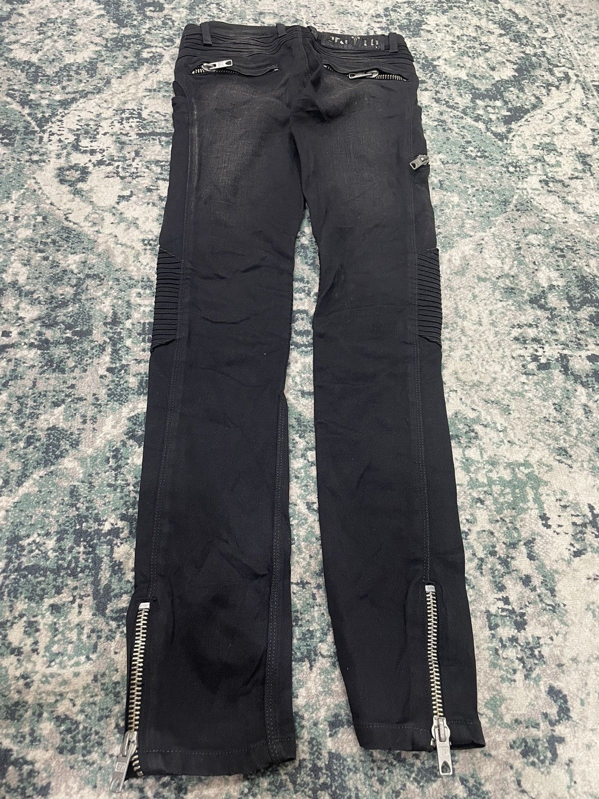 If Six Was Nine - Faith Connexion Black Zip Biker Jeans - 3