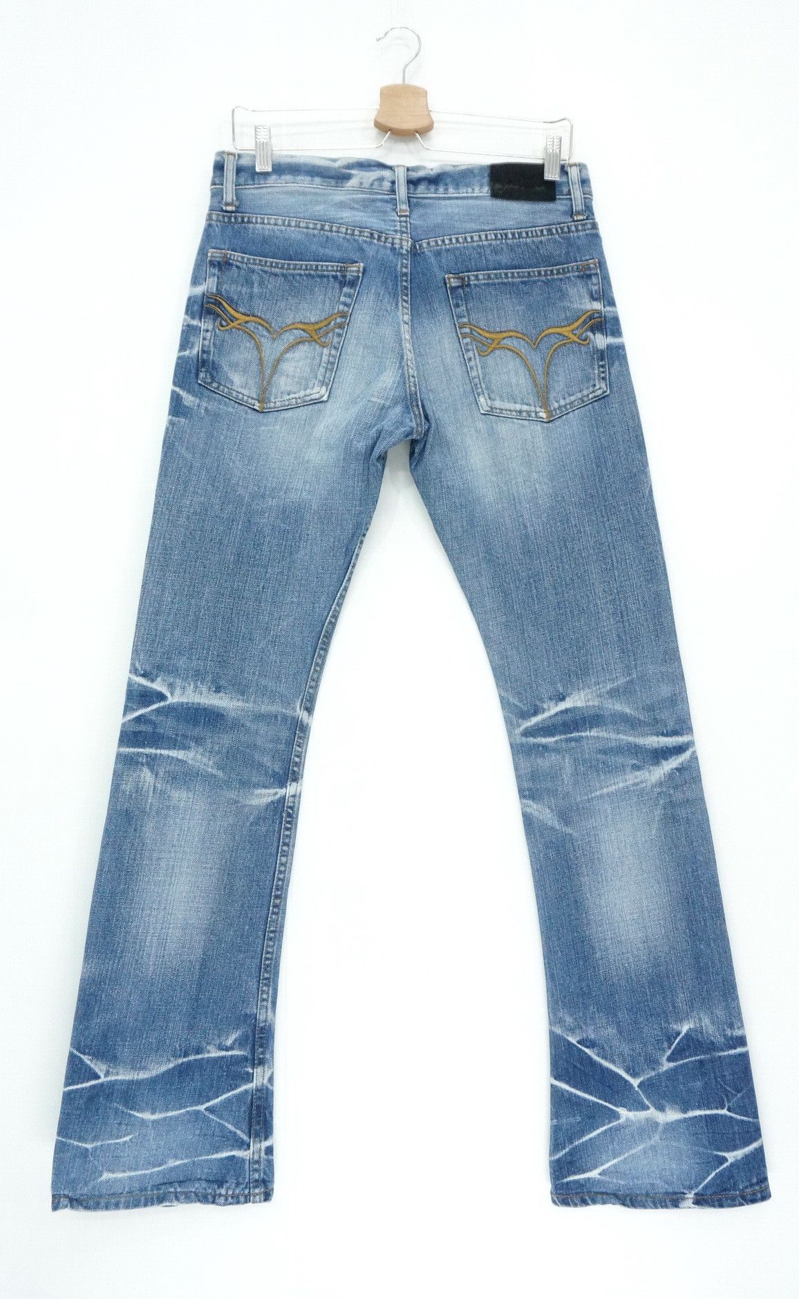 Vanquish - DopeVtg🔥Japan JACKROSE Flared Tribal Mark Distressed Jeans - 2