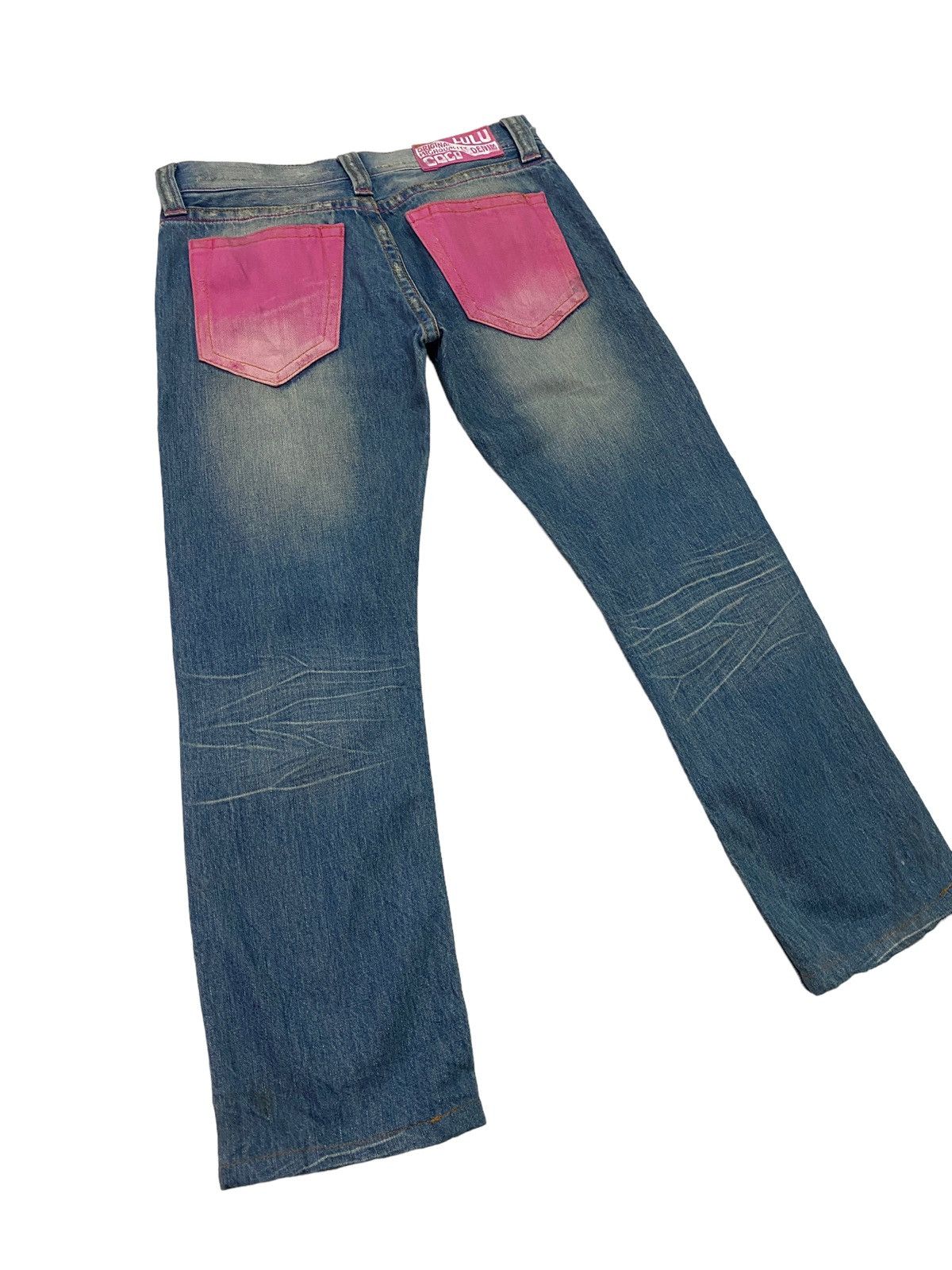 Vintage Distressed COCOLULU Pink Pocket Low Rise Denim S46k - 1