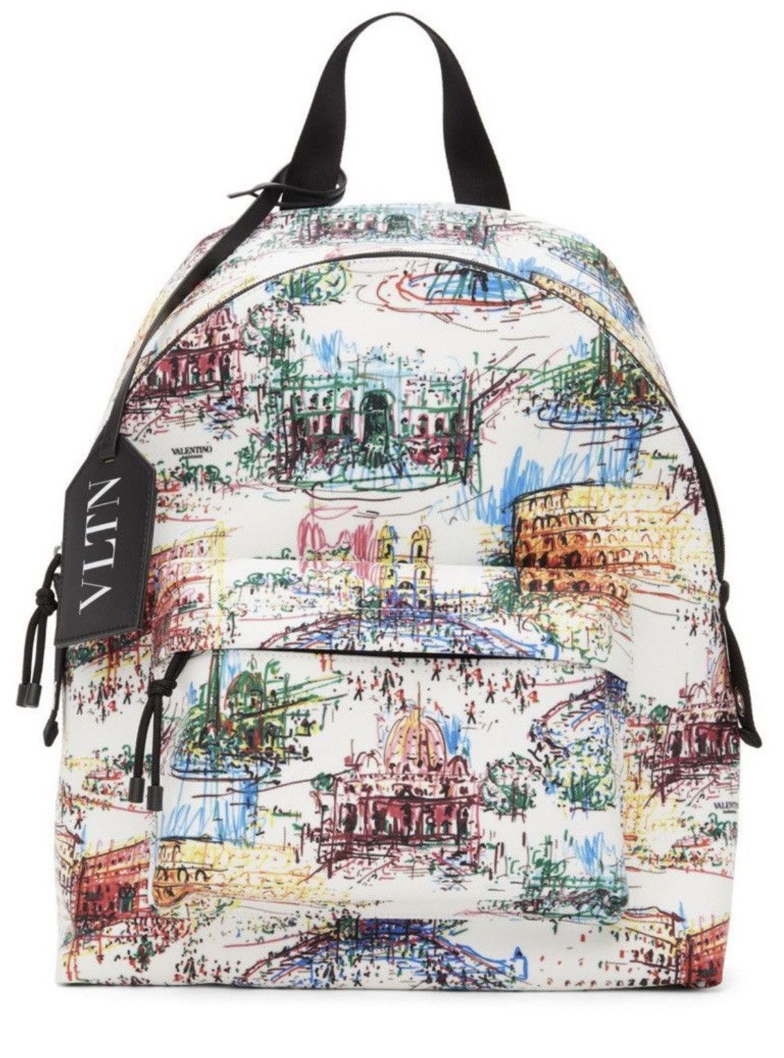 VALENTINO White Valentino Garavani 'VLTN' Monuments Backpack - 1