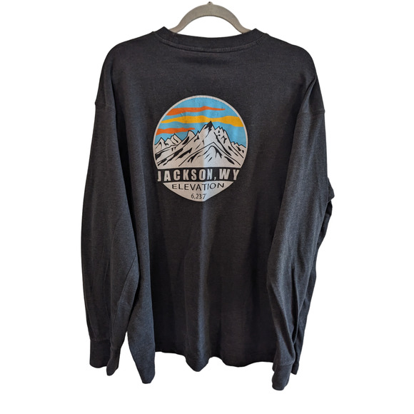 Outfitter Trading Co. - Outfitter Trading Co Jackson Wyoming Teton Long Sleeve Tshirt 2XL - 1