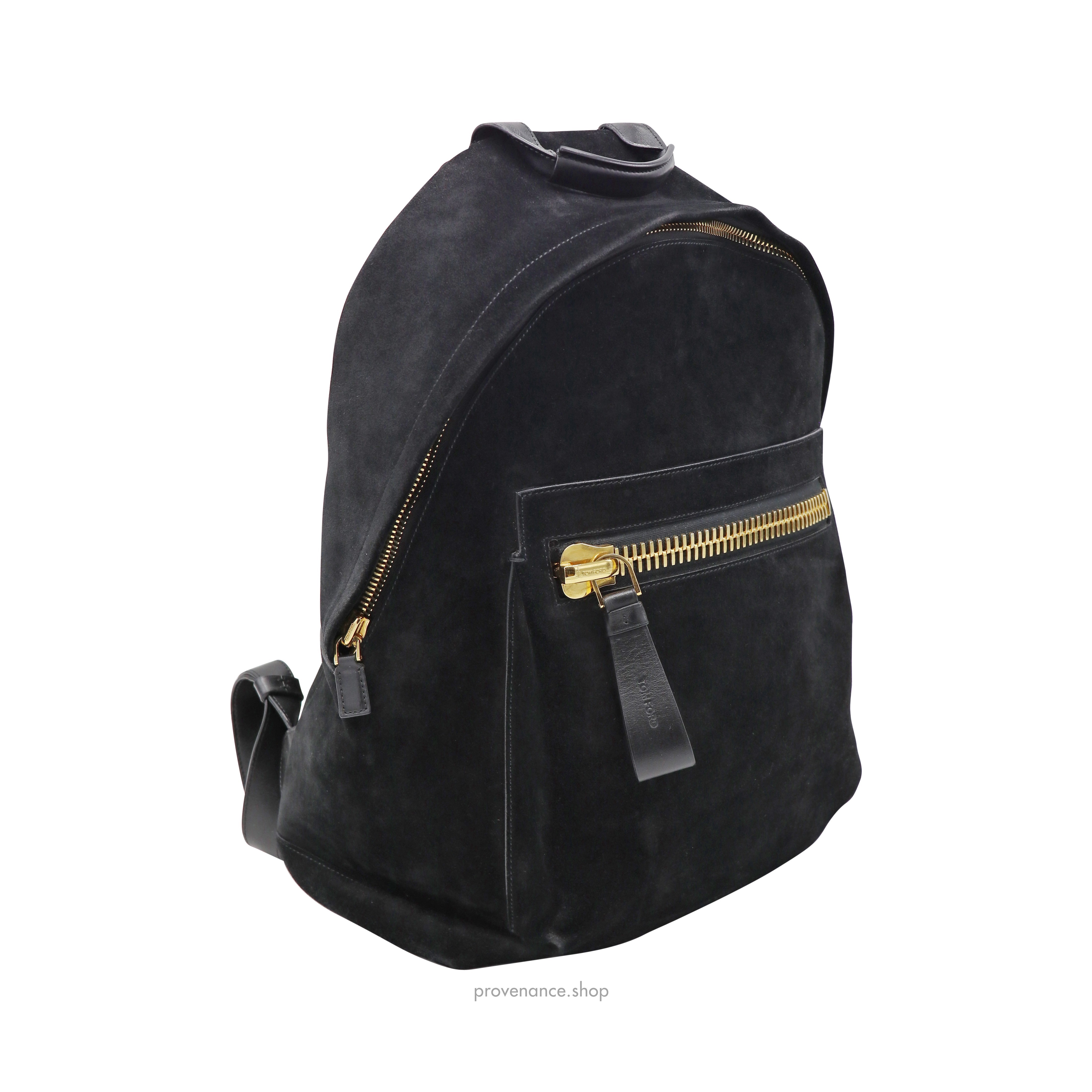 Buckley Backpack Bag - Black Suede - 4