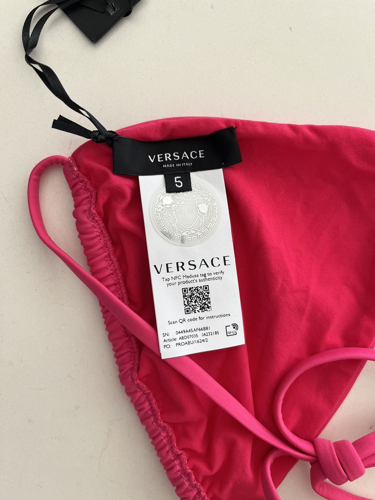 NWT - Versace Greca Chain Bikini Top - 5
