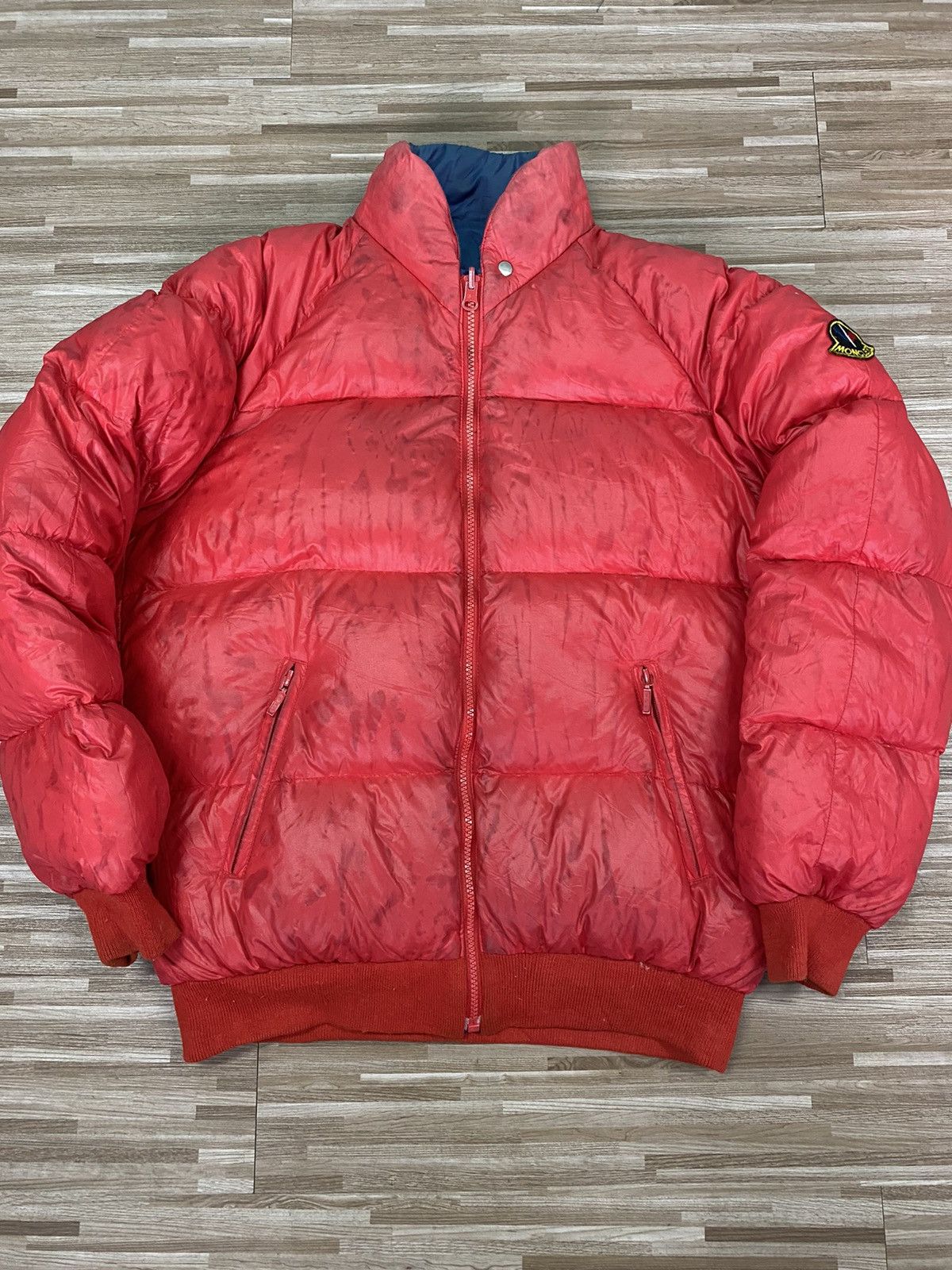 Vintage Moncler Ski Wear Red Puffer Reversible Jacket - 24