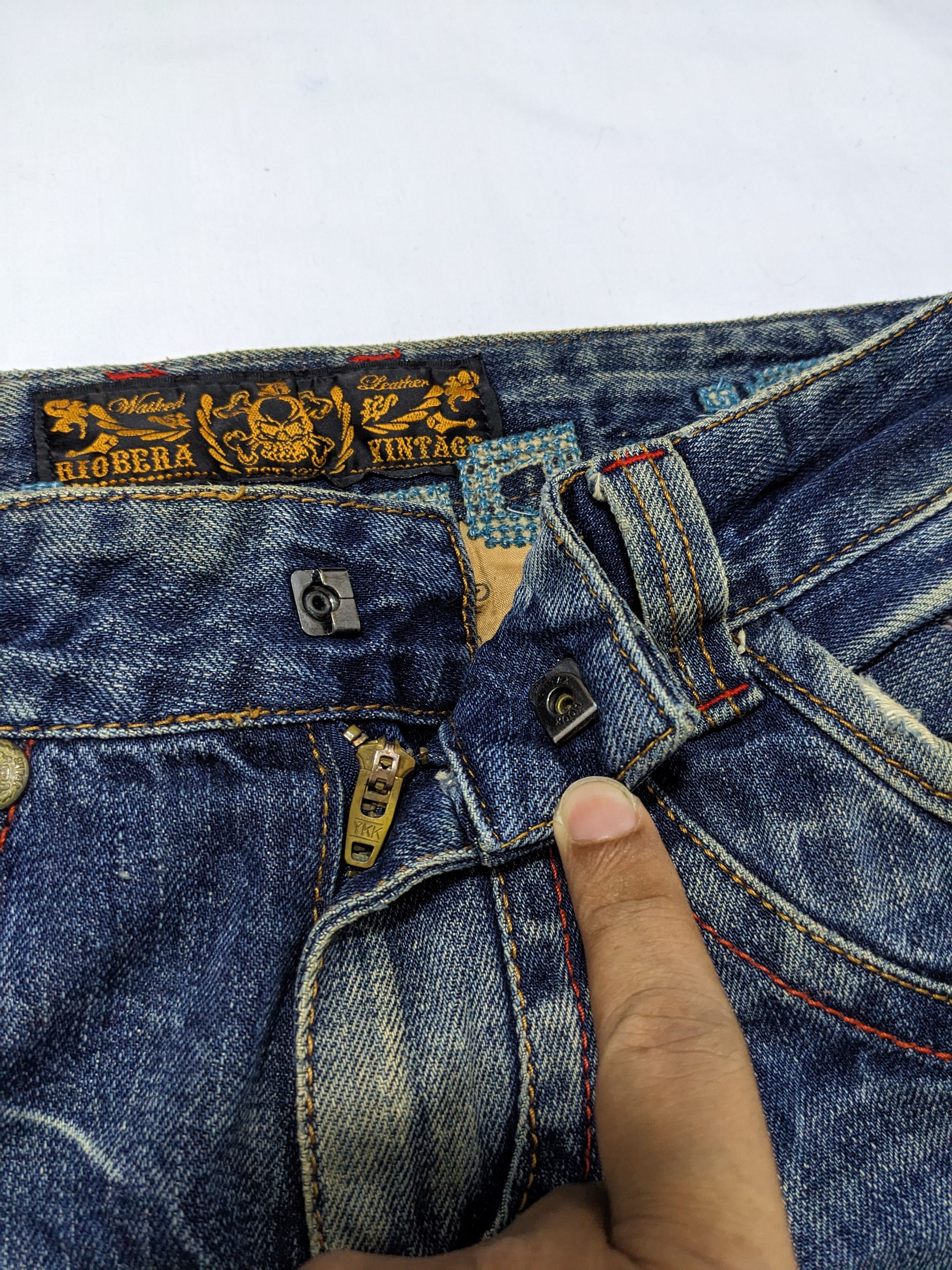 If Six Was Nine - Riobera Studded Zipper Flare Denim Wash Low Rise Jeans - 17