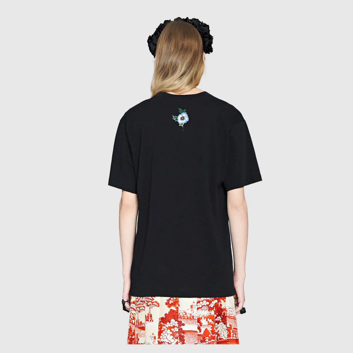 GUCCI Oversize T-shirt with Gucci logo black - 2