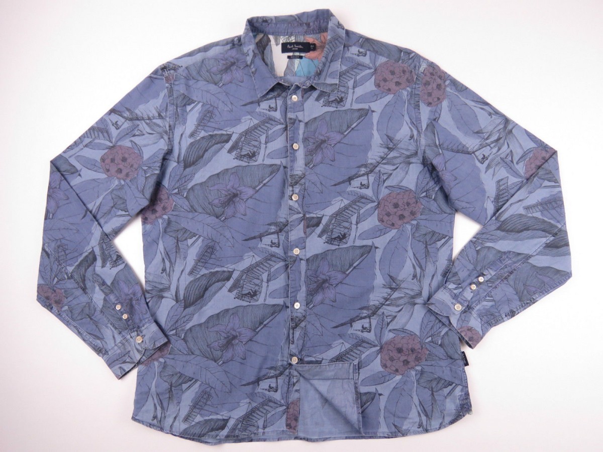 RARE TAILORED FIT FLORAL FLOWERS PATTERN L XL - 1