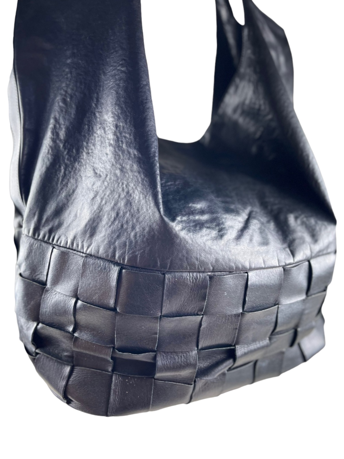 Jil Sander Hobo Leather Bag Bottom Woven - 7