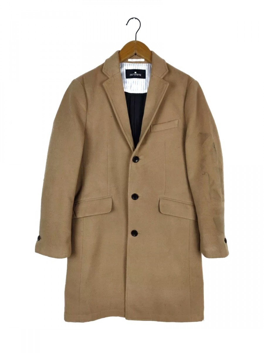 Nano Universe - Japan Beige Heavy Coat Jacket Outerwear - 1