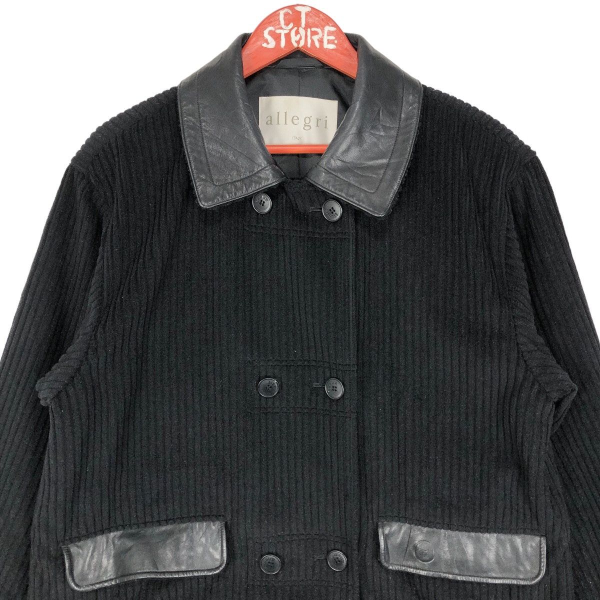 Vintage Allergri Italy Wool Coat Jacket Size L - 4