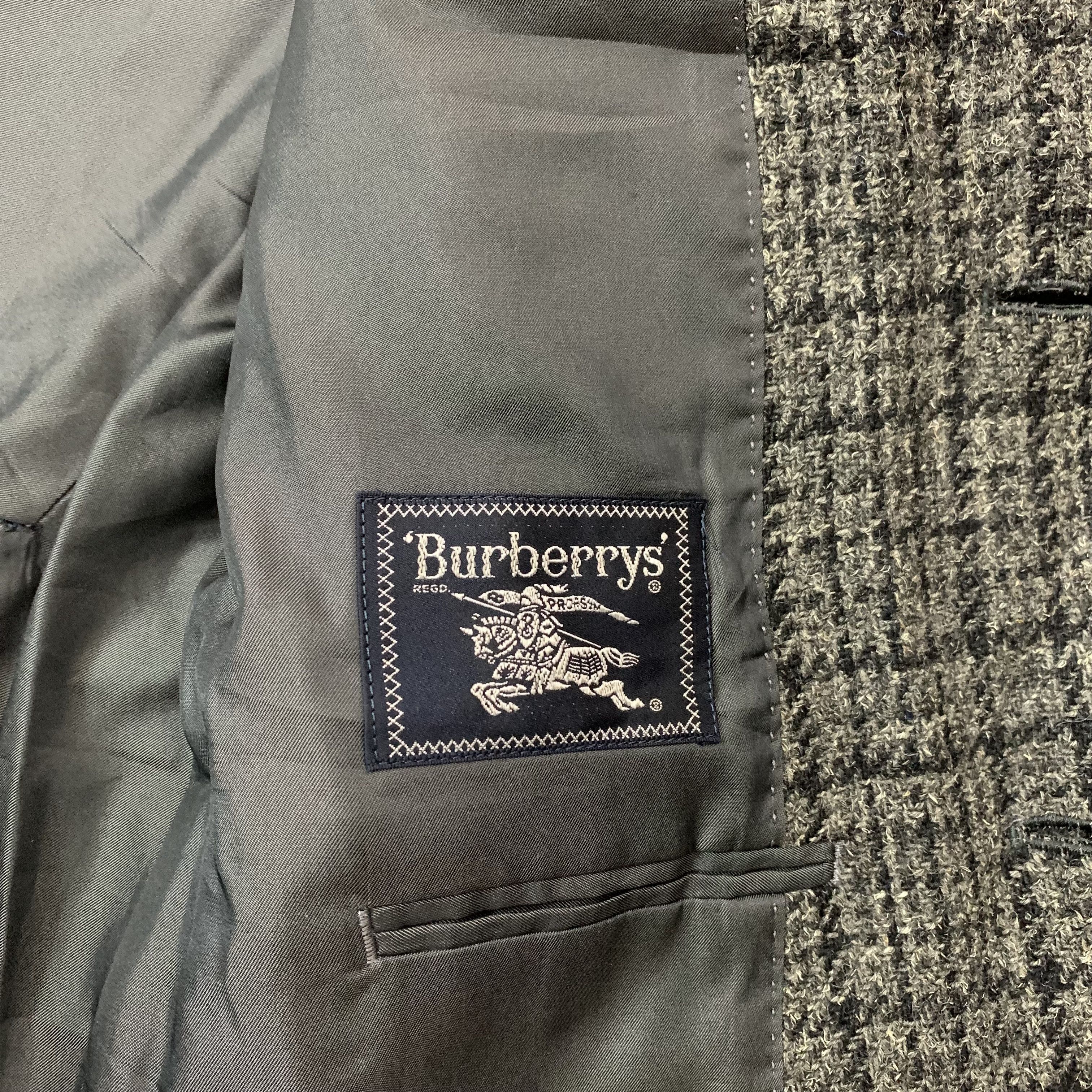 Burberrys x Harris Tweed Checkered Wool Blazer Jacket - 4