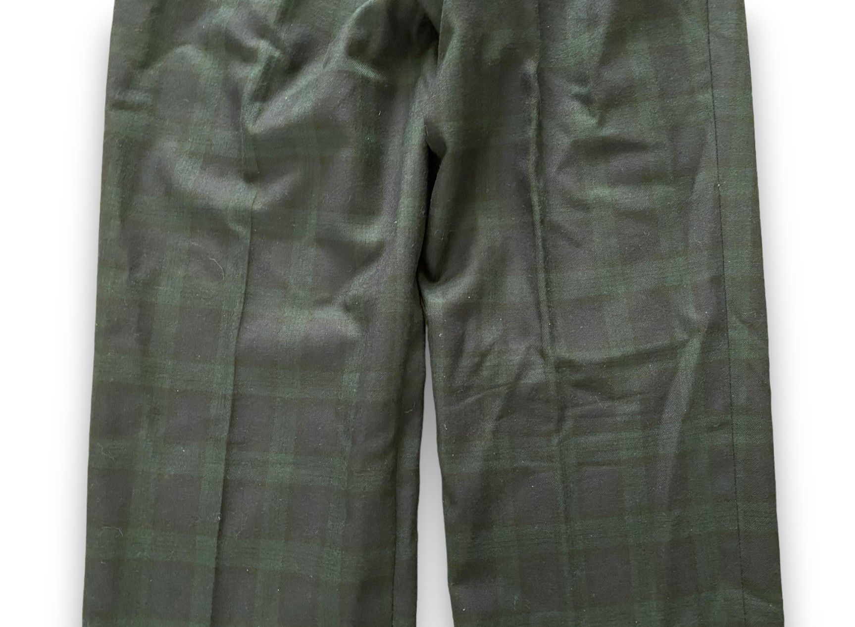 Burberry Pants Tartan Black Watch Check Vintage Green Retro - 7