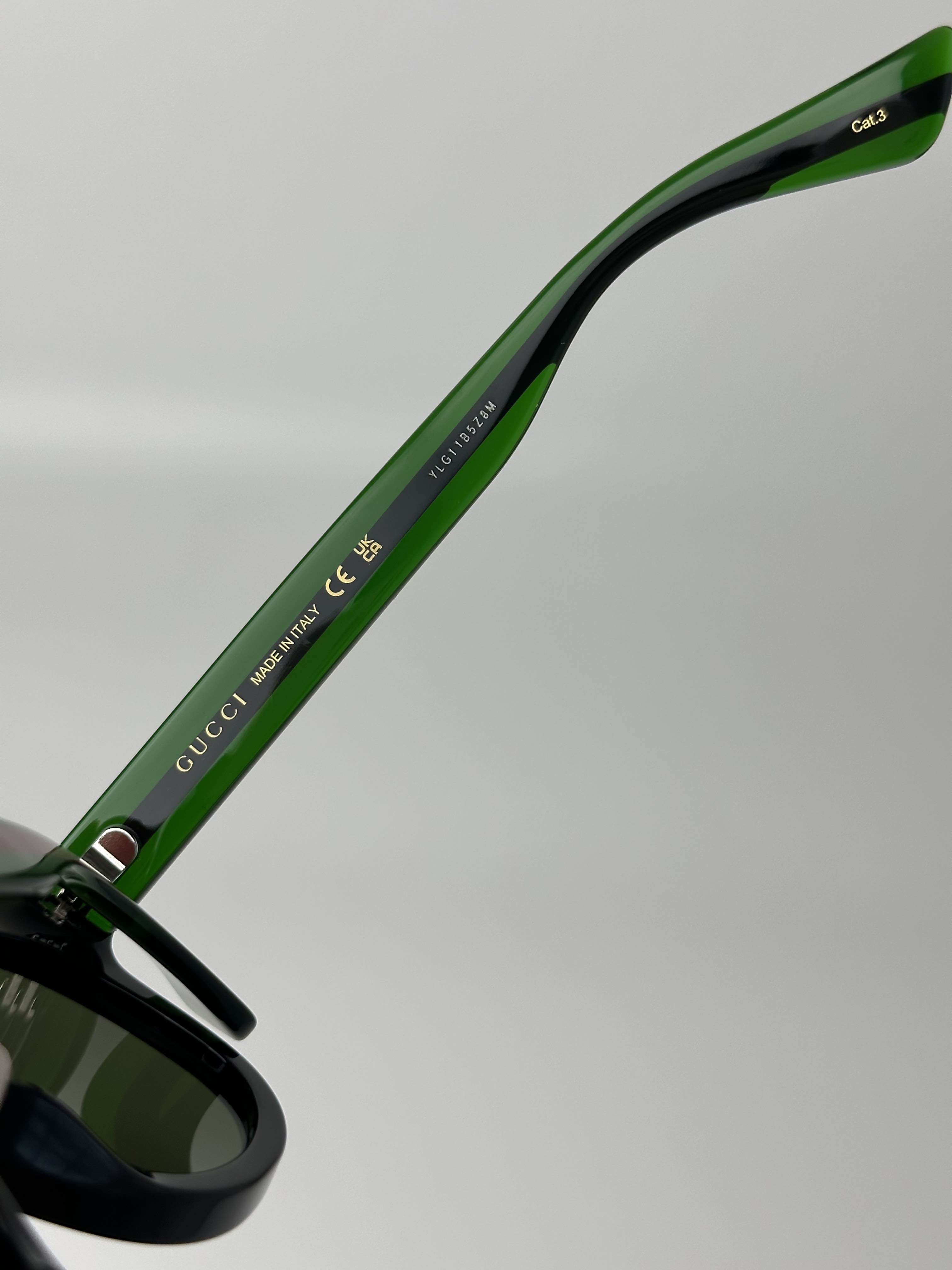 BRAND NEW GG0003SN 002 Black Green Men Sunglasses - 2