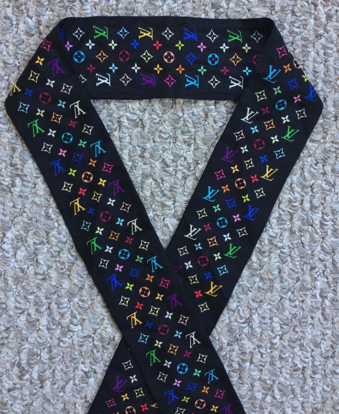 S/S 2003 Louis Vuitton Murakami Monogram Silk Scarf - 5