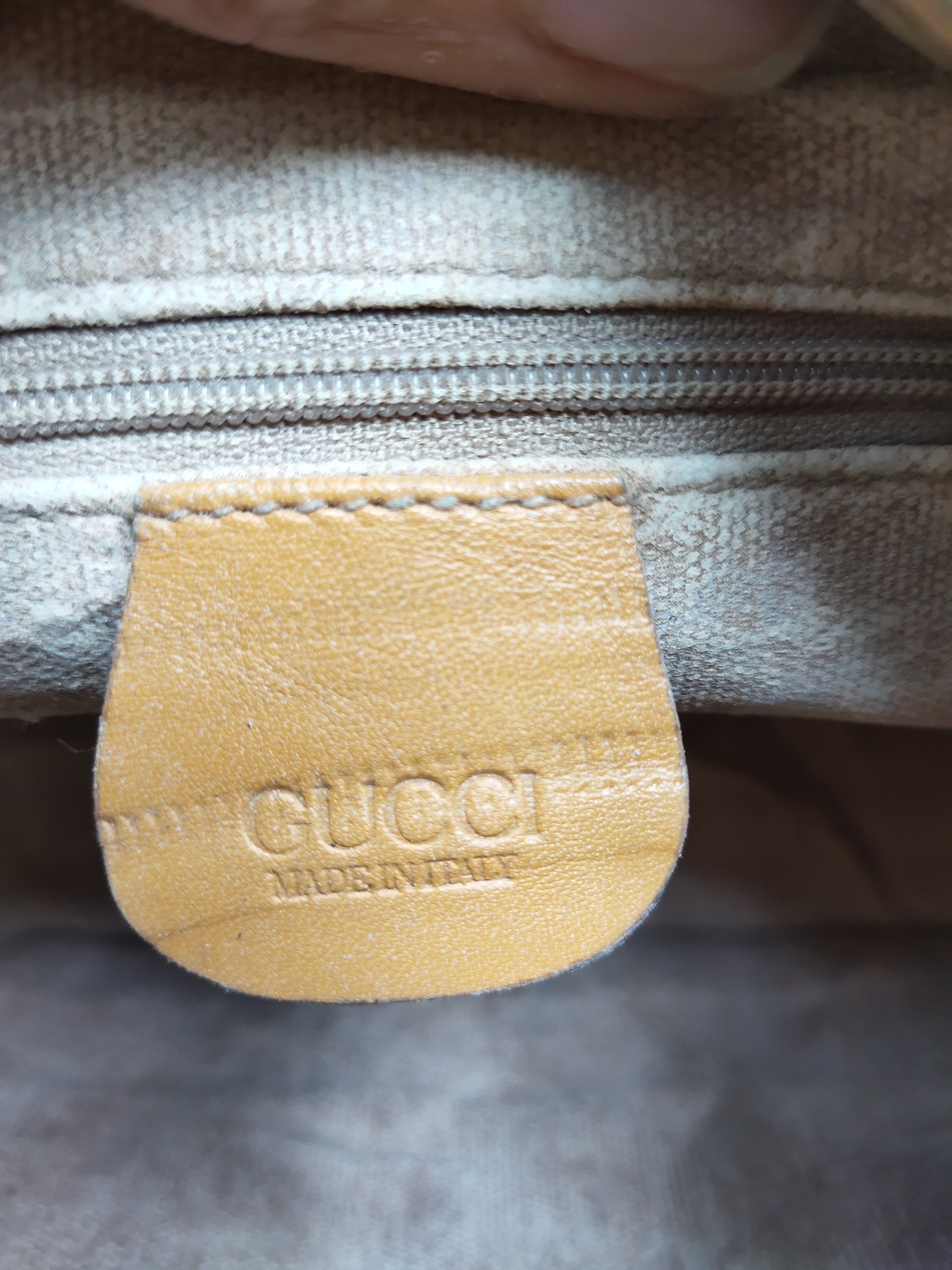 Vintage gucci canvas x leather satchel bag - 6