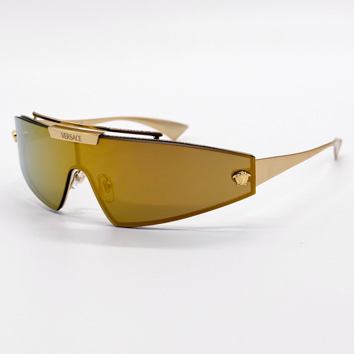 NEW VERSACE VE2265 1002/87 SHIELD MOD 2265 GOLD SUNGLASSES - 6