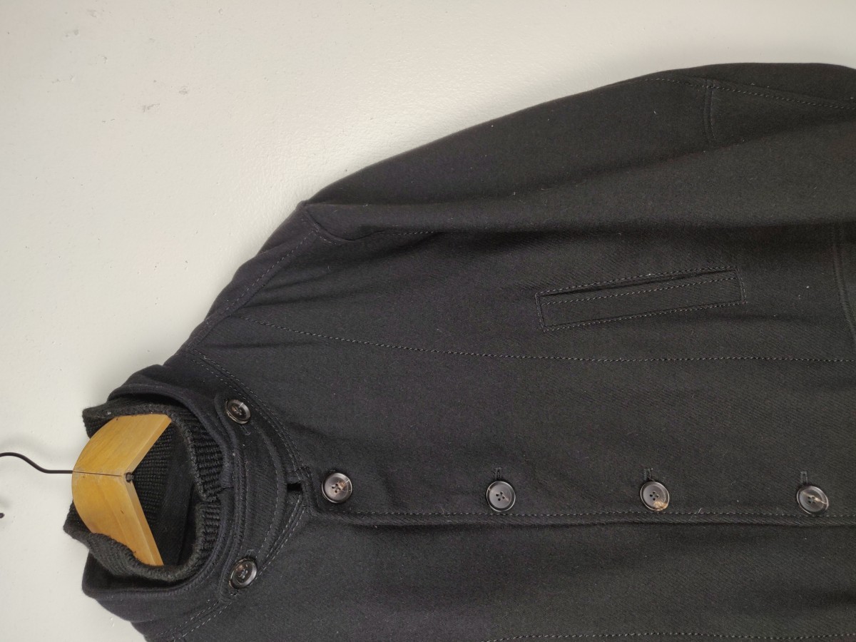 Cashmere & Wool - Wool Button Heavy Jacket Winter Season - 5