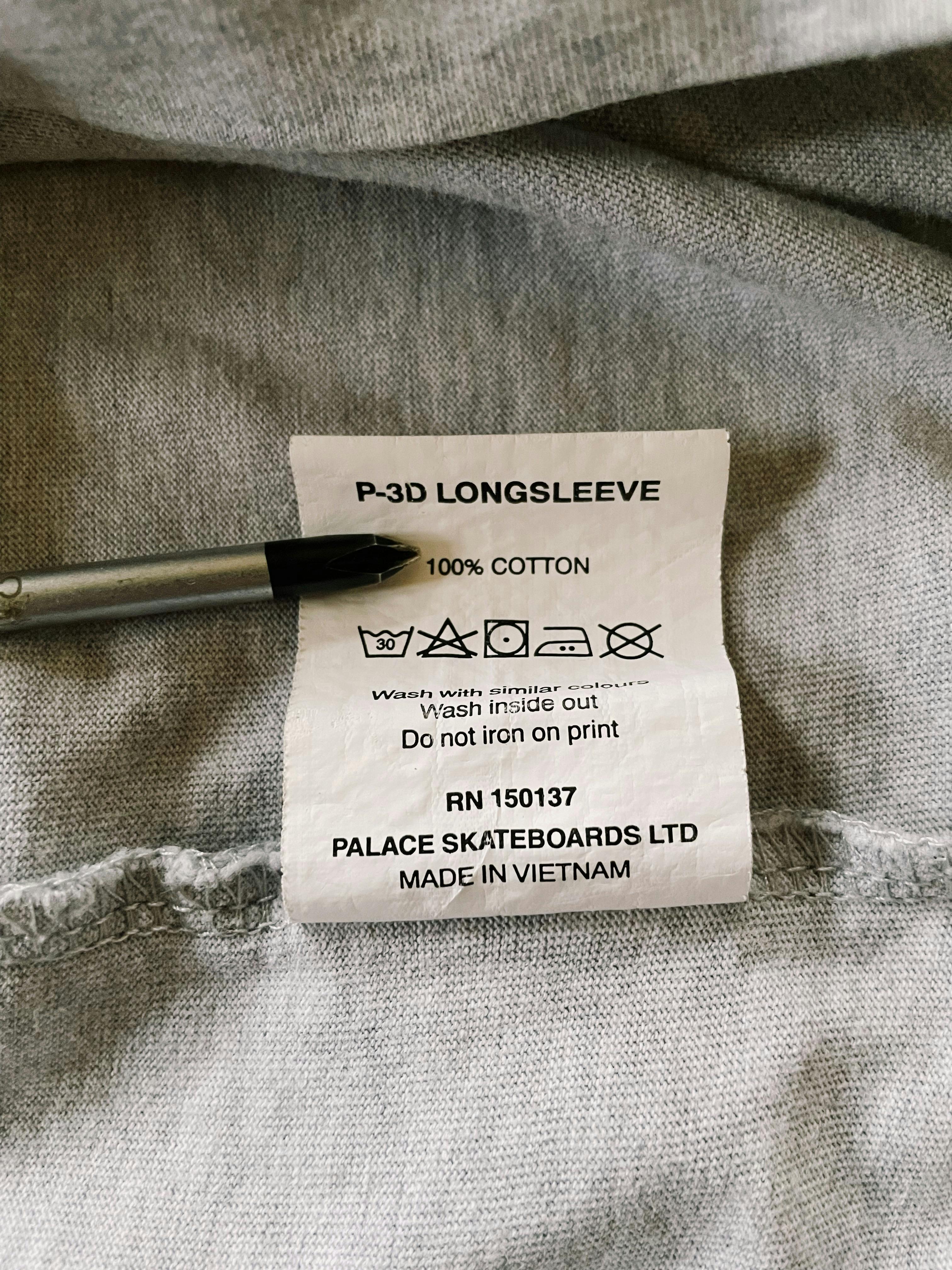 Palace P-3D Tri-Ferg Longsleeve T-shirt Gray - 9