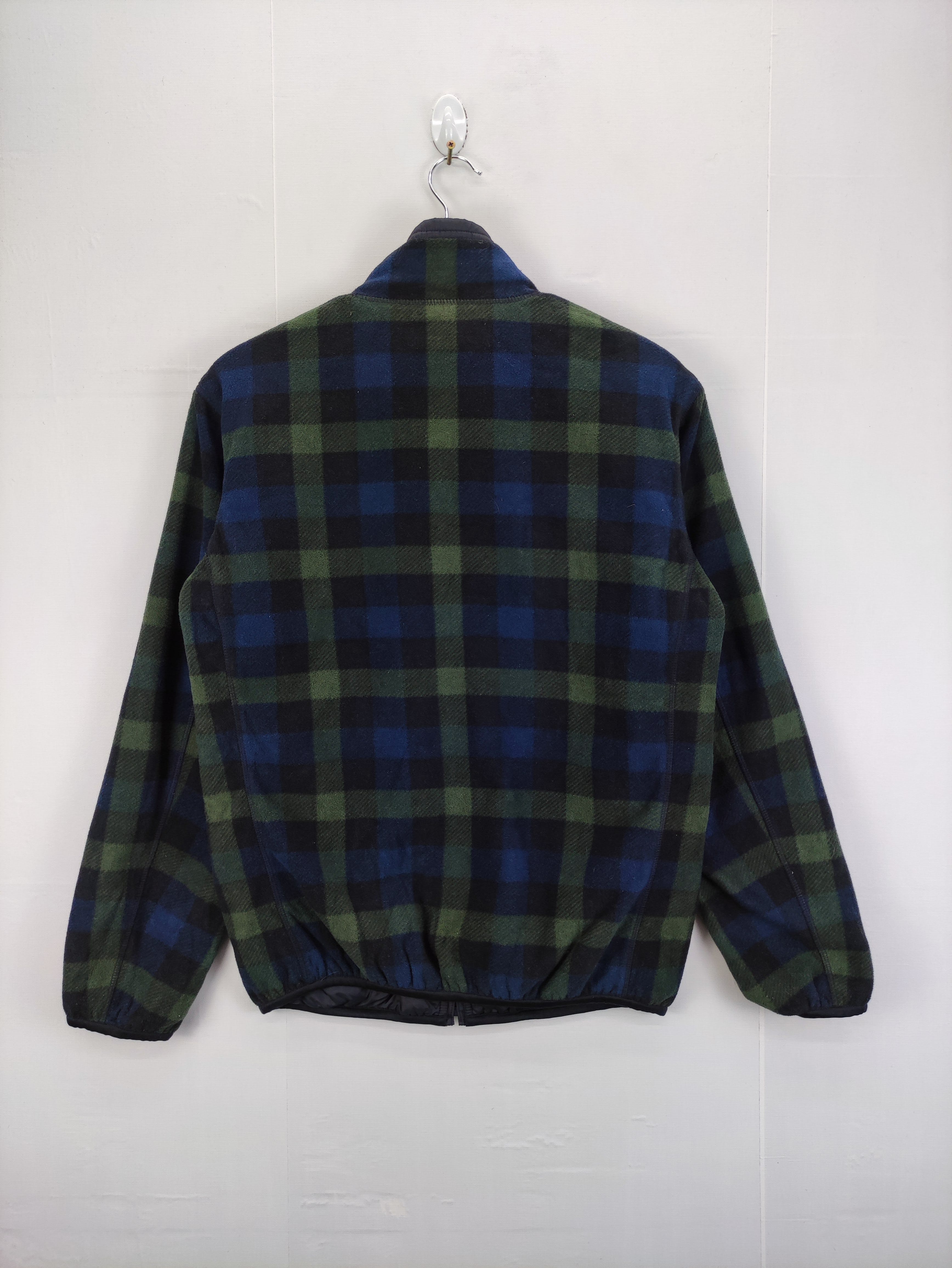 Vintage Uniqlo Jacket Fleece Reversible Zipper Checkered - 5