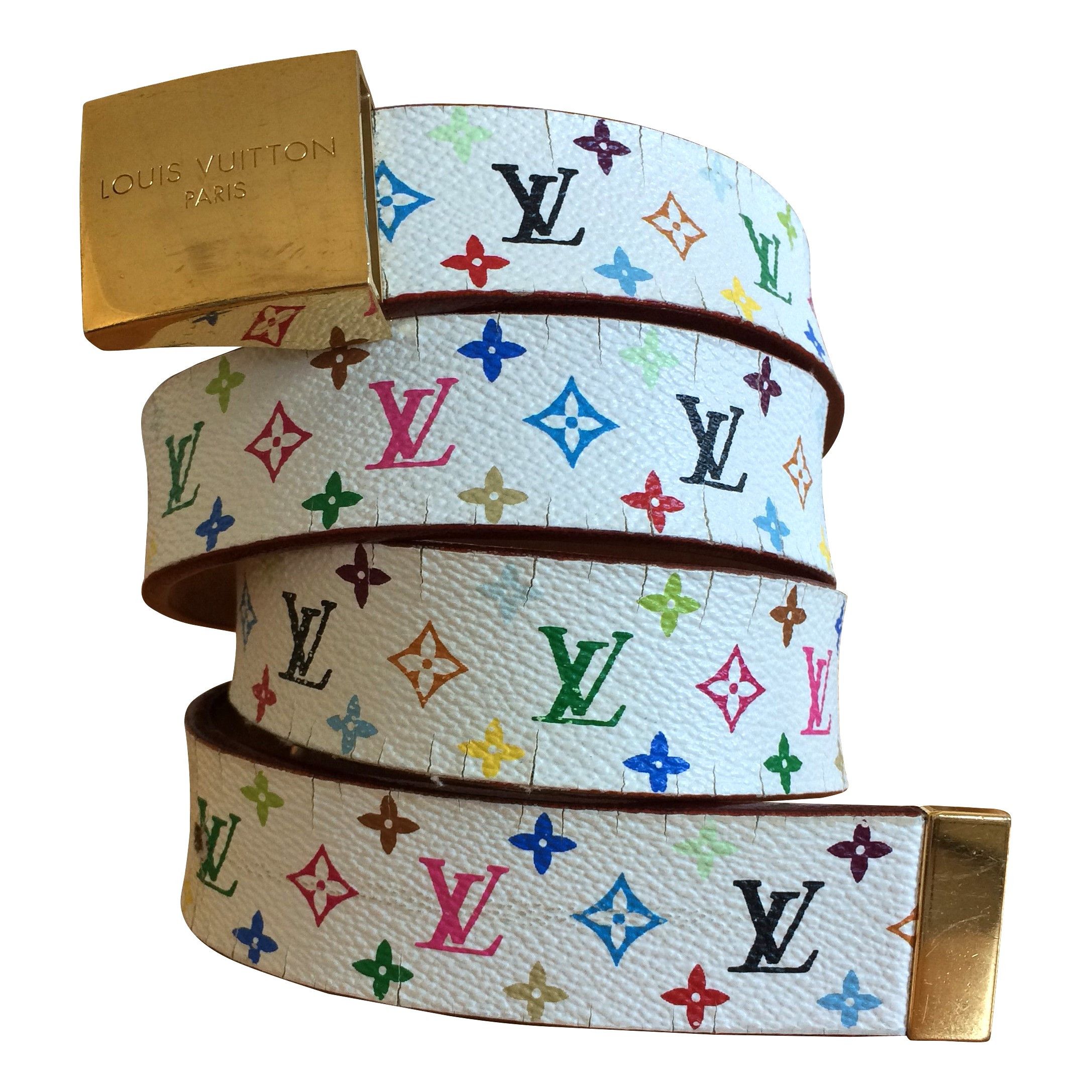 S/S 2003 Louis Murakami Multicolor Monogram Belt - 1