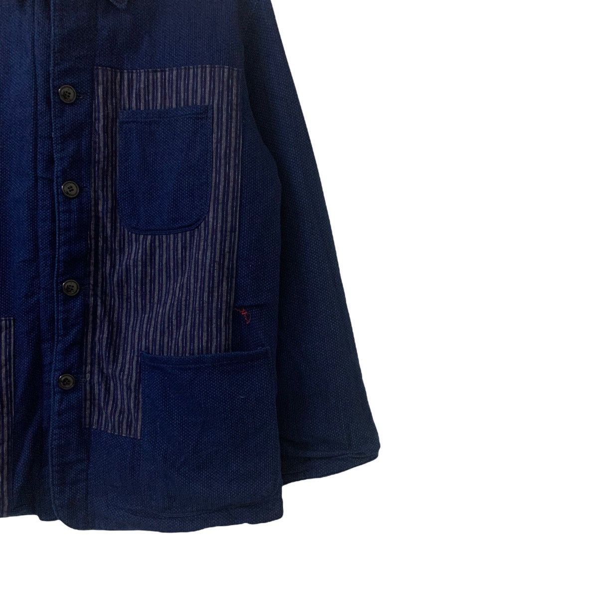 Indigo - 🇯🇵Blue Blue Japan Sashiko Patchwork Reversible Button Jacket - 9