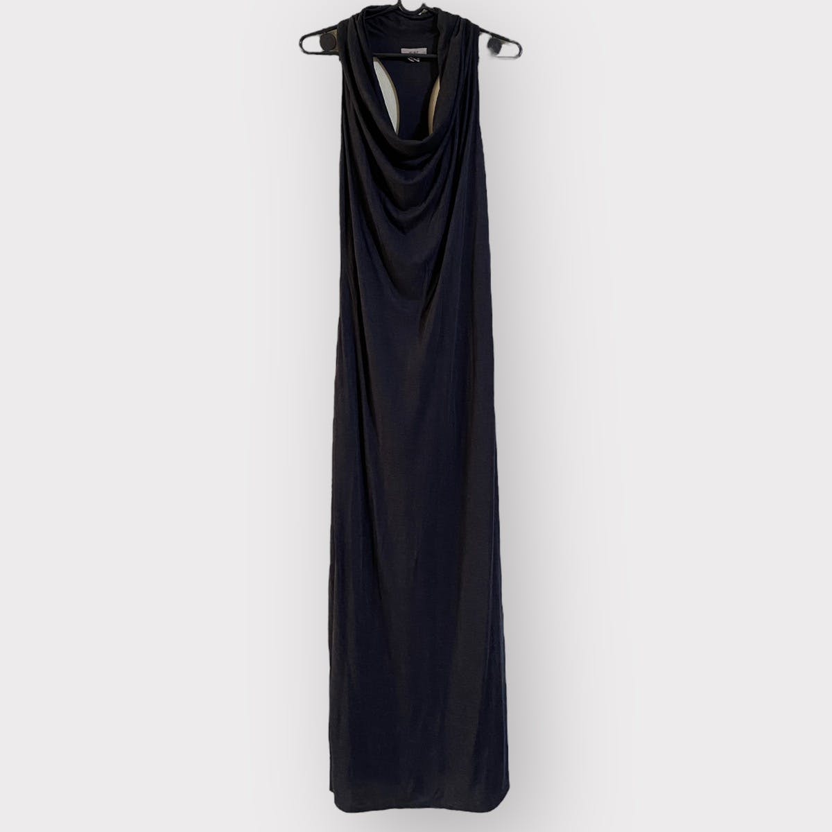 Helmut Lang Drape Cowl Collar Jersey Maxi Dress - 3
