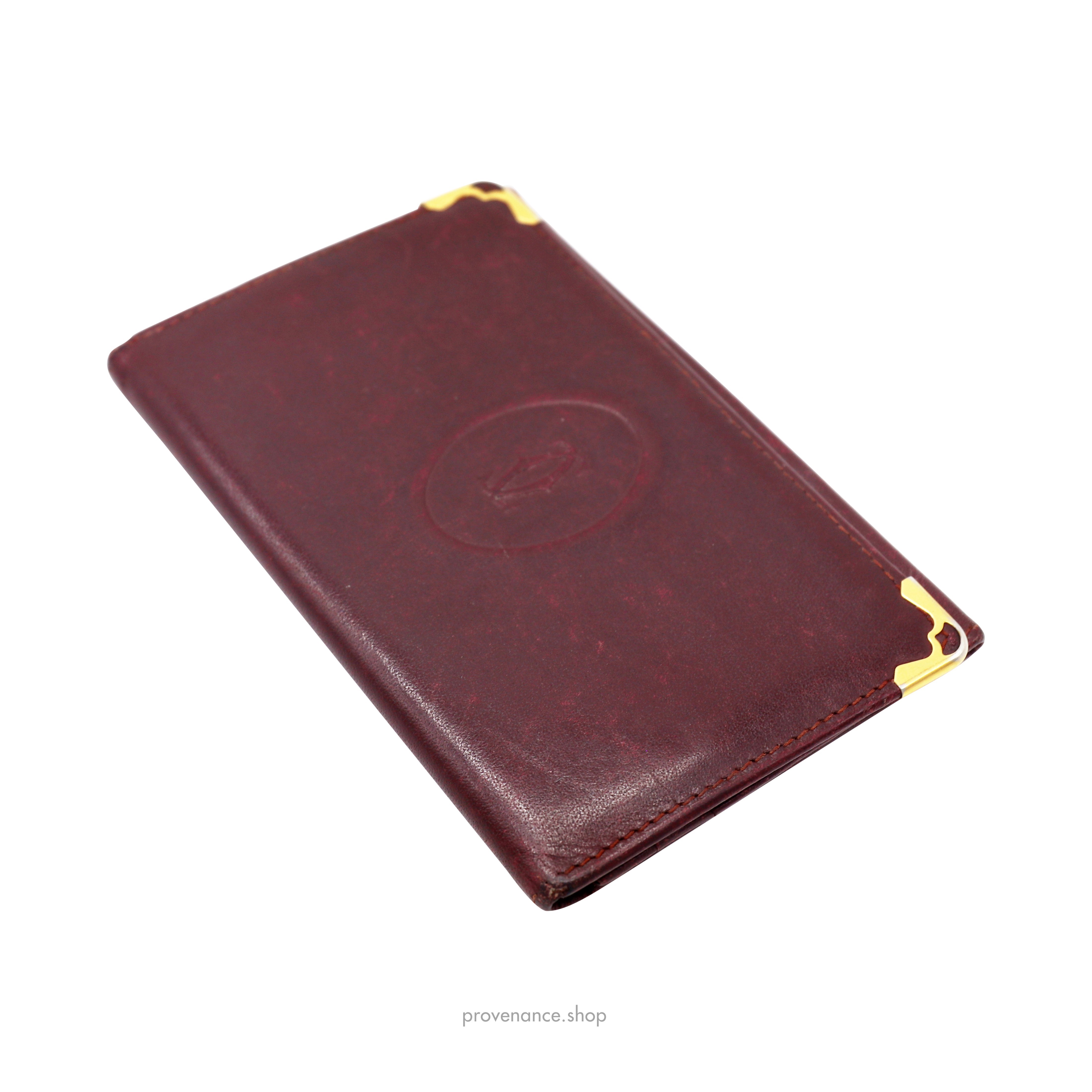 Cartier Pocket Organizer Wallet - Burgundy Leather - 3