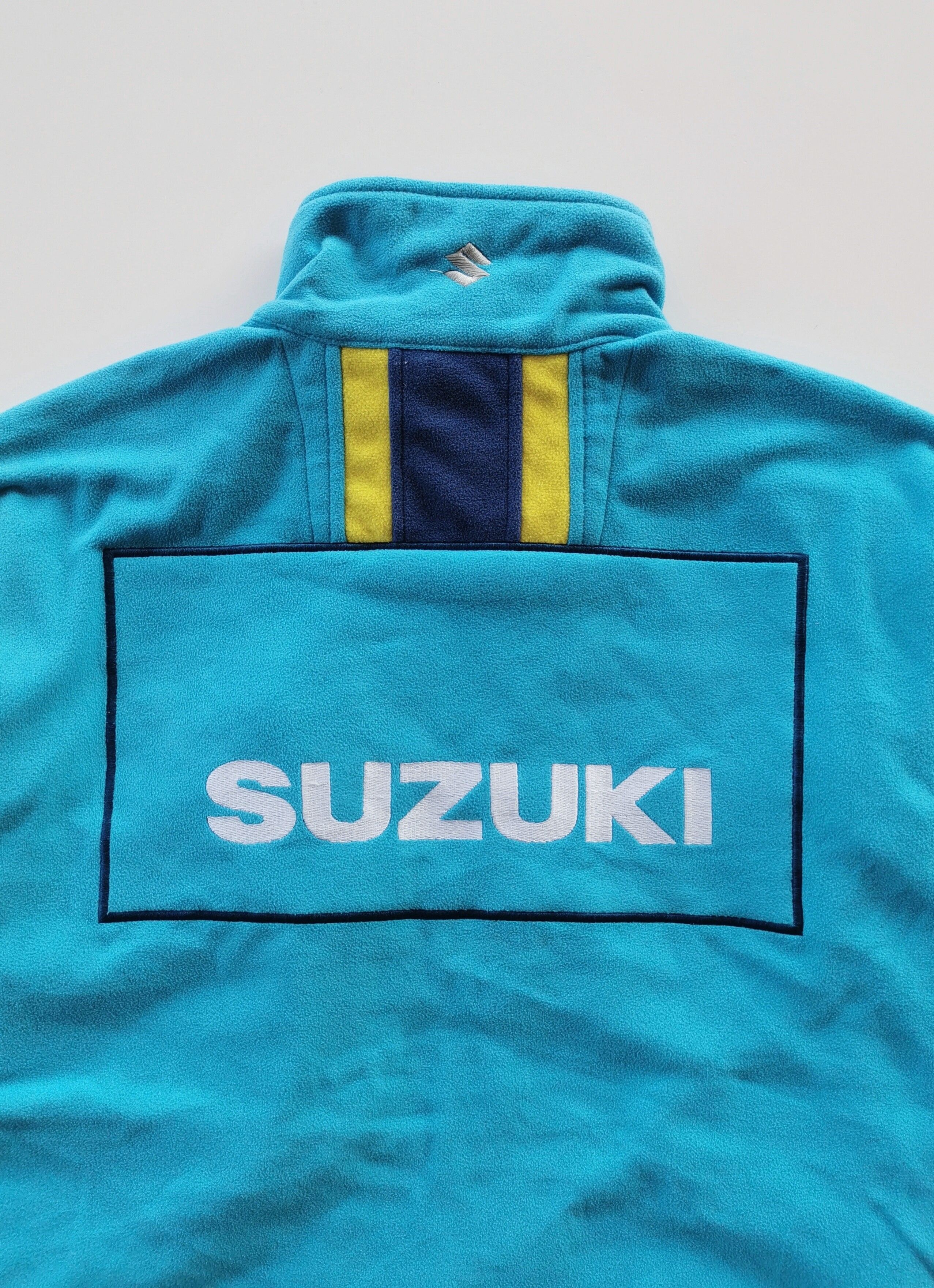 Vintage Suzuki Rizla Racing Fleece Jacket Motul Bridgestone - 9