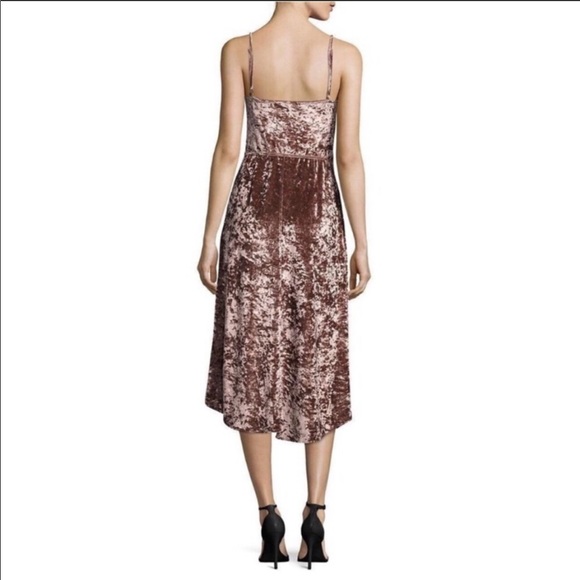 Design Lab Lord & Taylor - Design Lab Velvet Wrap Dress in Mocha - 4