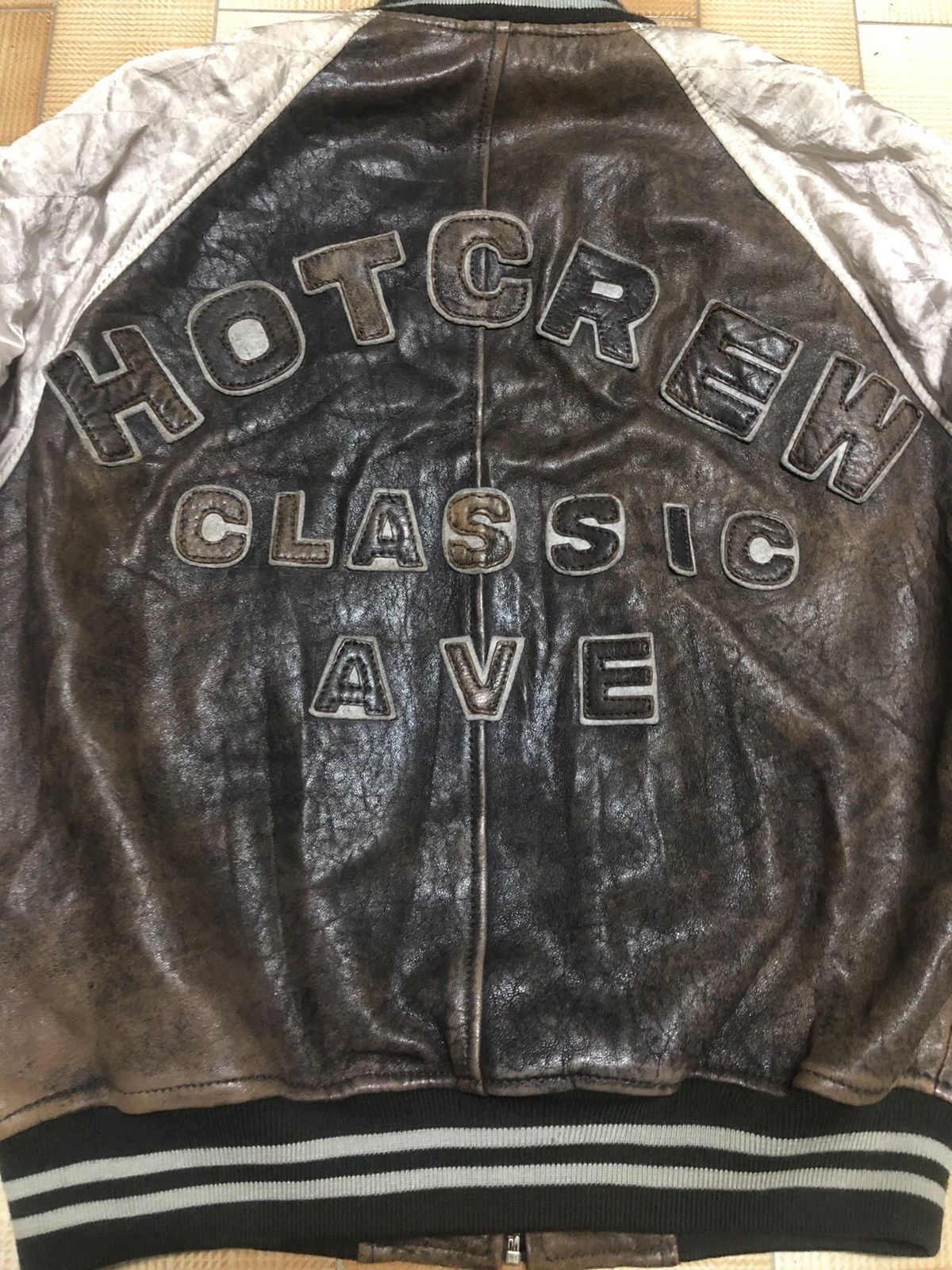 Vintage 80’s HOT CREW Leather Varsity Jacket - 7