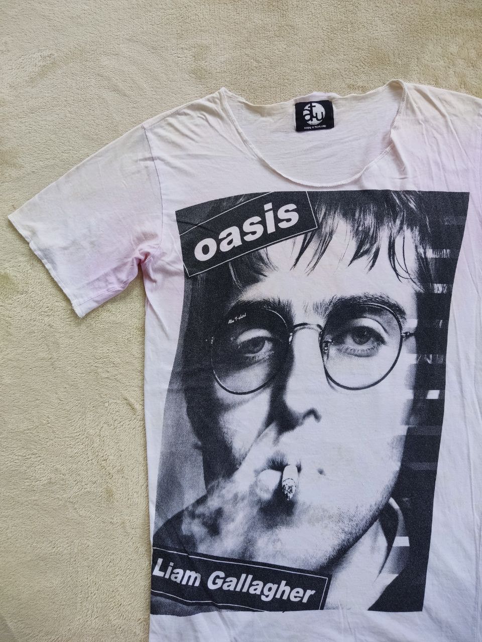 Rock Band - Last drop💥 Oasis Liam Gallagher Big Graphic Band Tee - 4