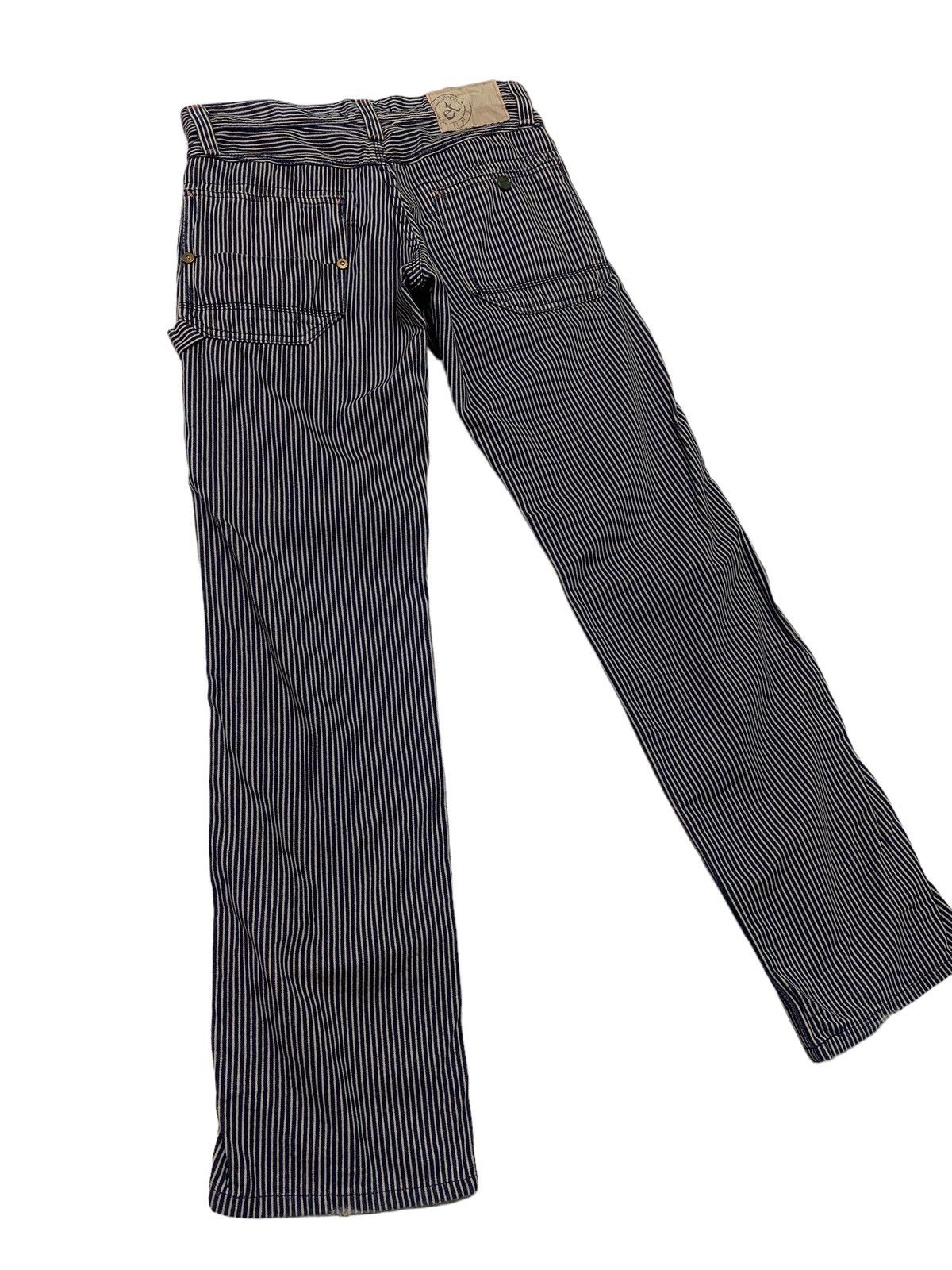 Vintage Et Boite Carpenter Striped Worker Denim Pant S46k - 1