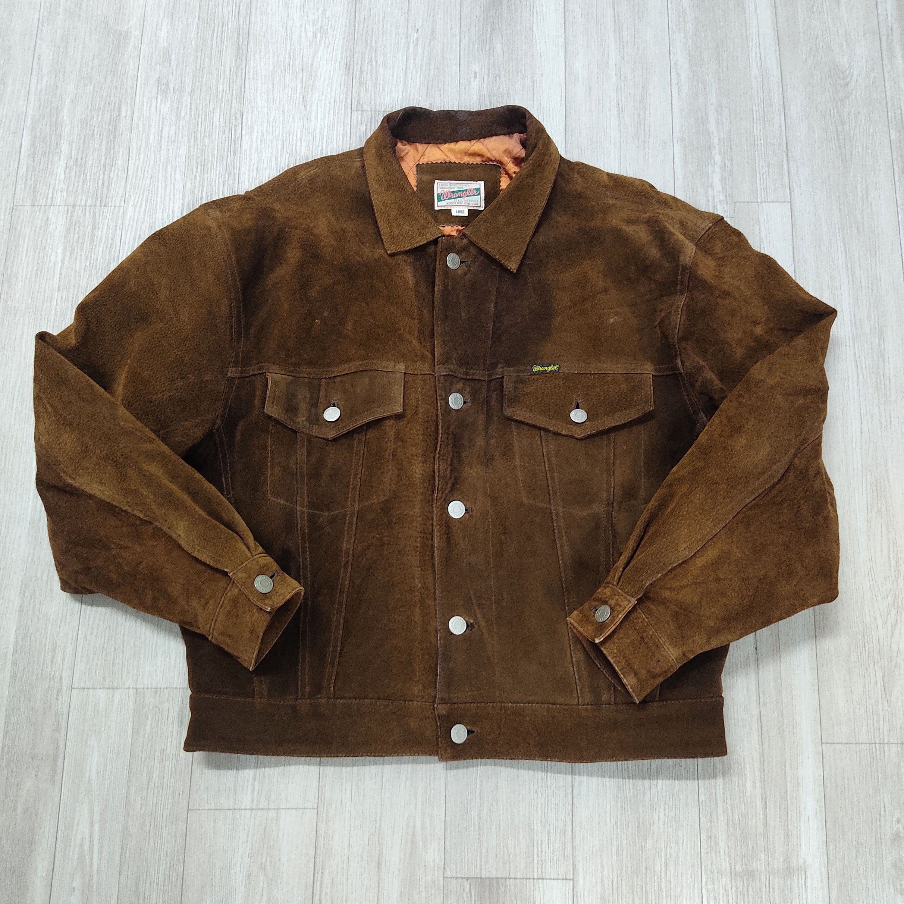 Vintage - WRANGLER USA 1947 Suede Genuine Leather Jacket - 4