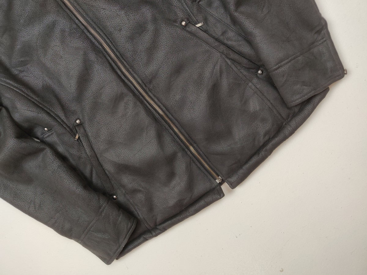 A - D'Homme Homme B3 Biker Buckle Fur Jacket Coat - 4
