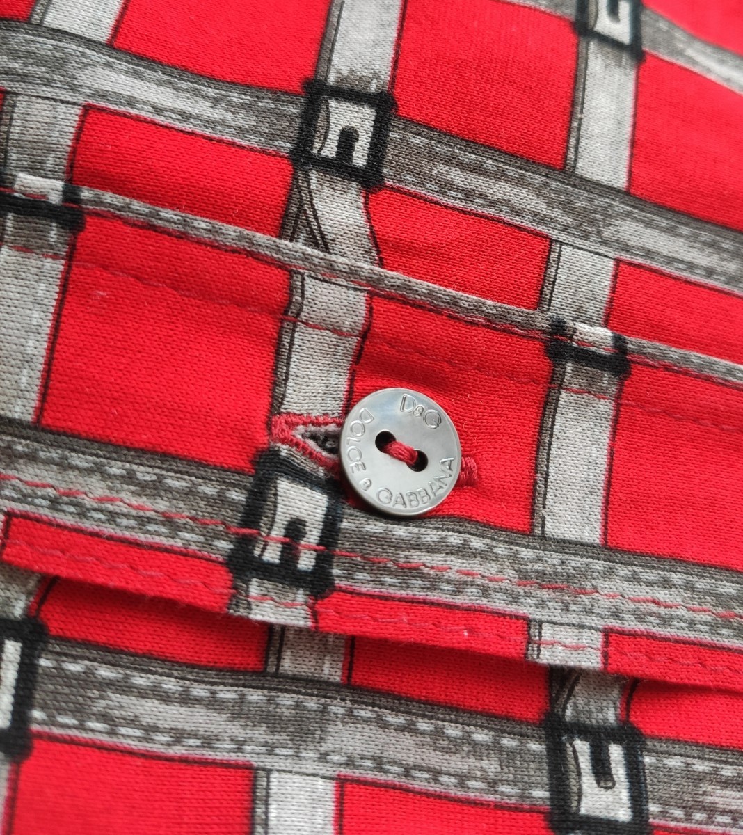 GRAIL! Belt pattern long collar shirt.Like Dior or Gucci - 6