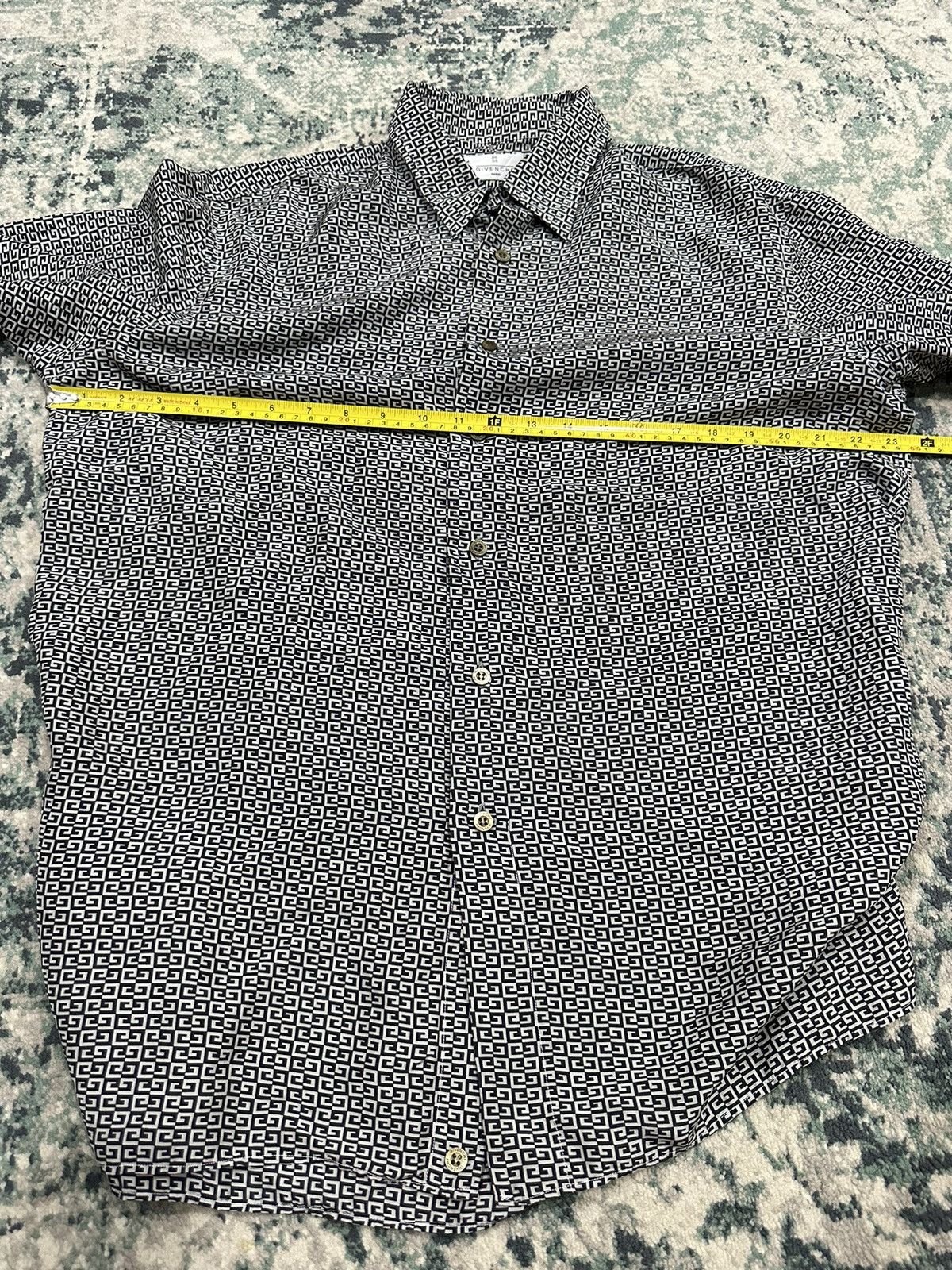 Givenchy Made in Italy Monogram Silk Button Shirt - 21