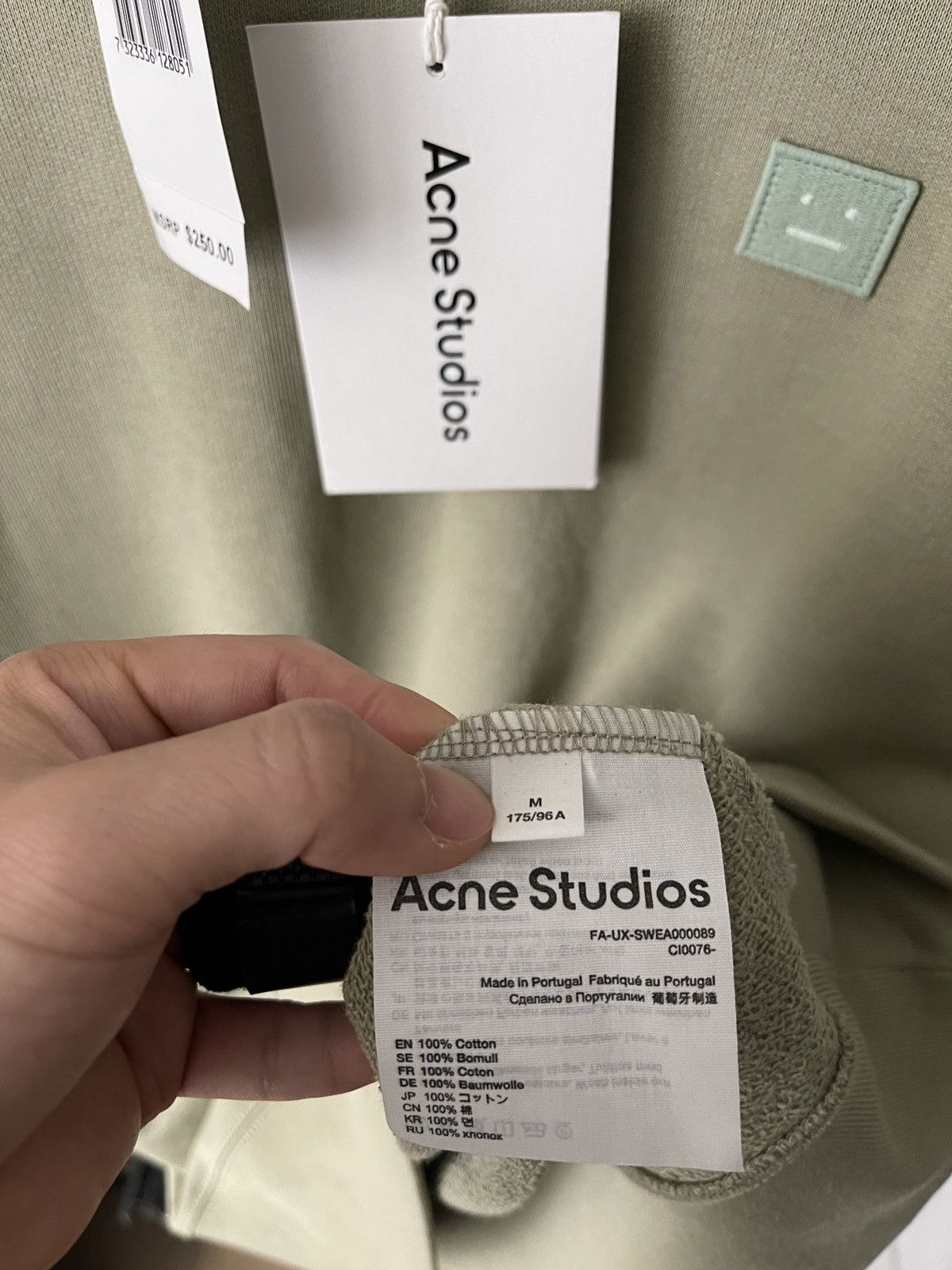 250$ Acne Studios Unisex Face Logo Sweatshirt (Brand New)) - 6